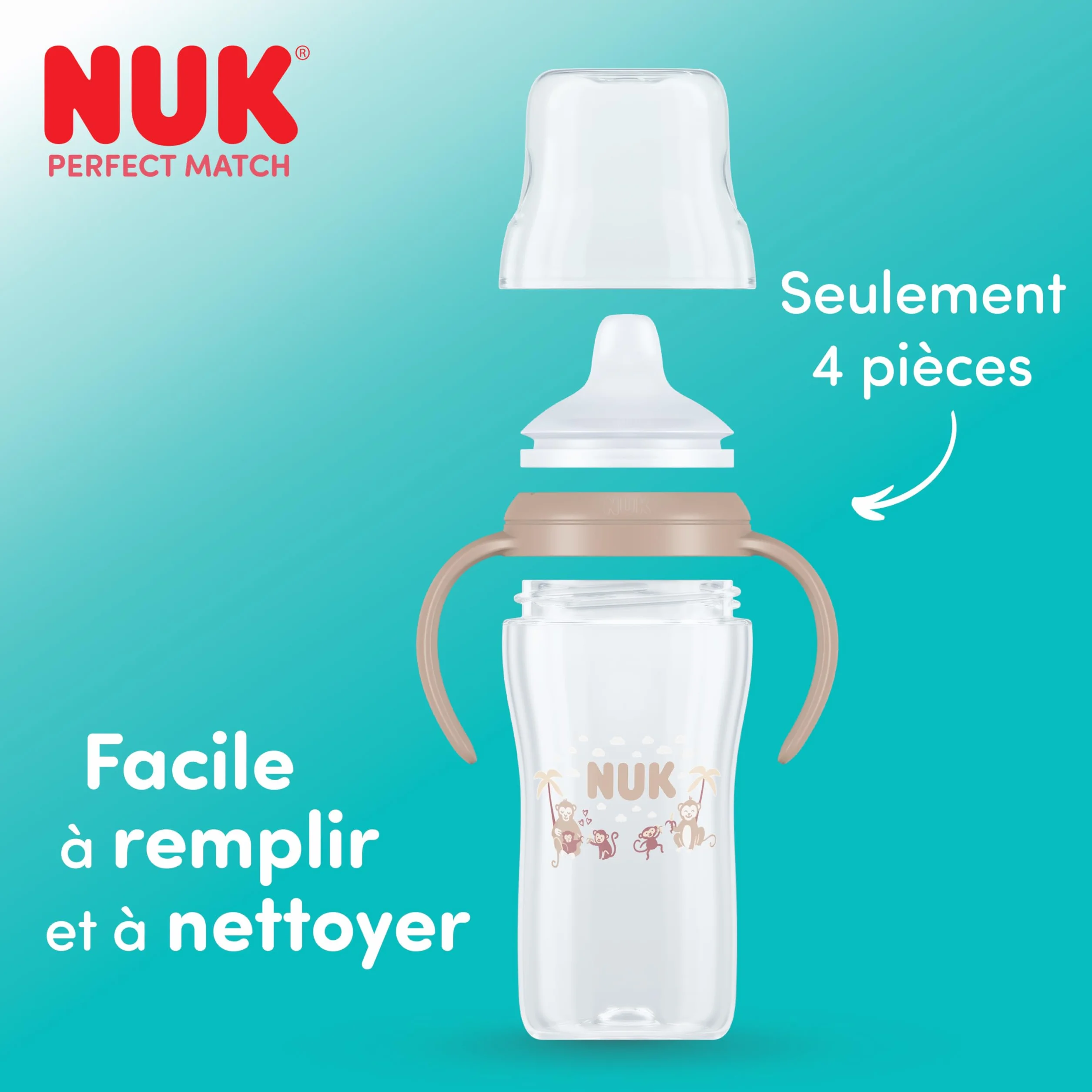 NUK Perfect Match Nuit Tasse d'apprentissage 150 ml 6+ mois Anti-fuite Bébé Lot de 2