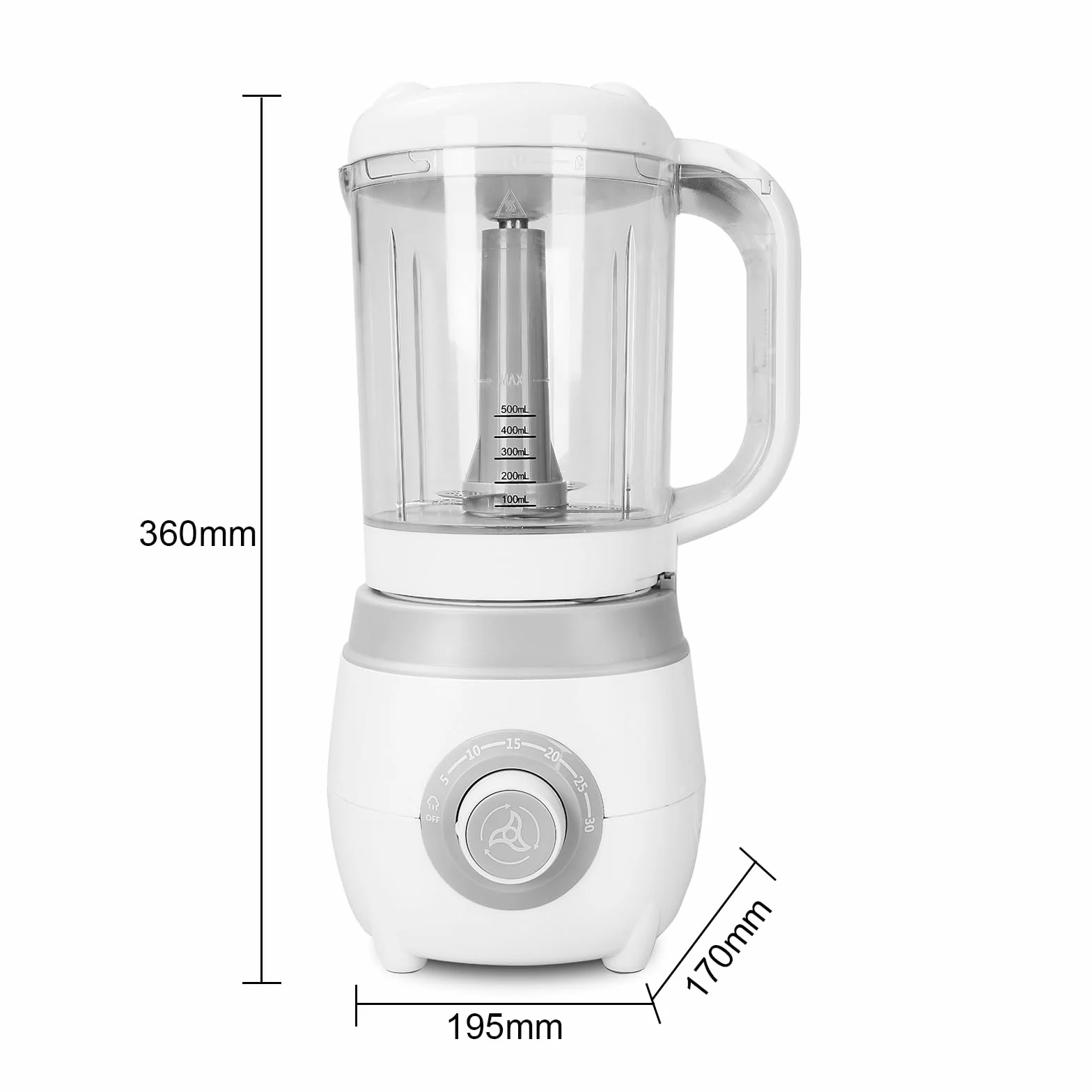 Robot Bébé 4 en 1 Cuiseur Mixeur Multifonctions Cuisson Vapeur Sterilisateur Biberons