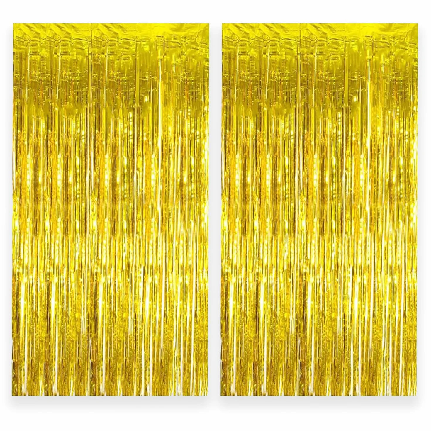 SparkL 2 Rideaux Paillettes Argentées 2m Haut Déco Fête Anniversaire Mariage