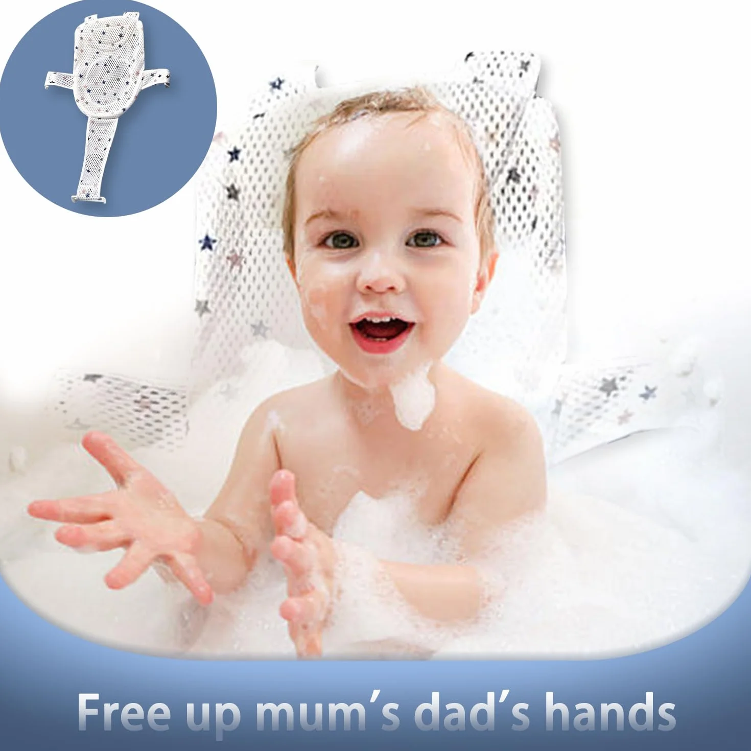 Hamac de Bain pour Bébé Antidérapant Pliable 0-36 Mois