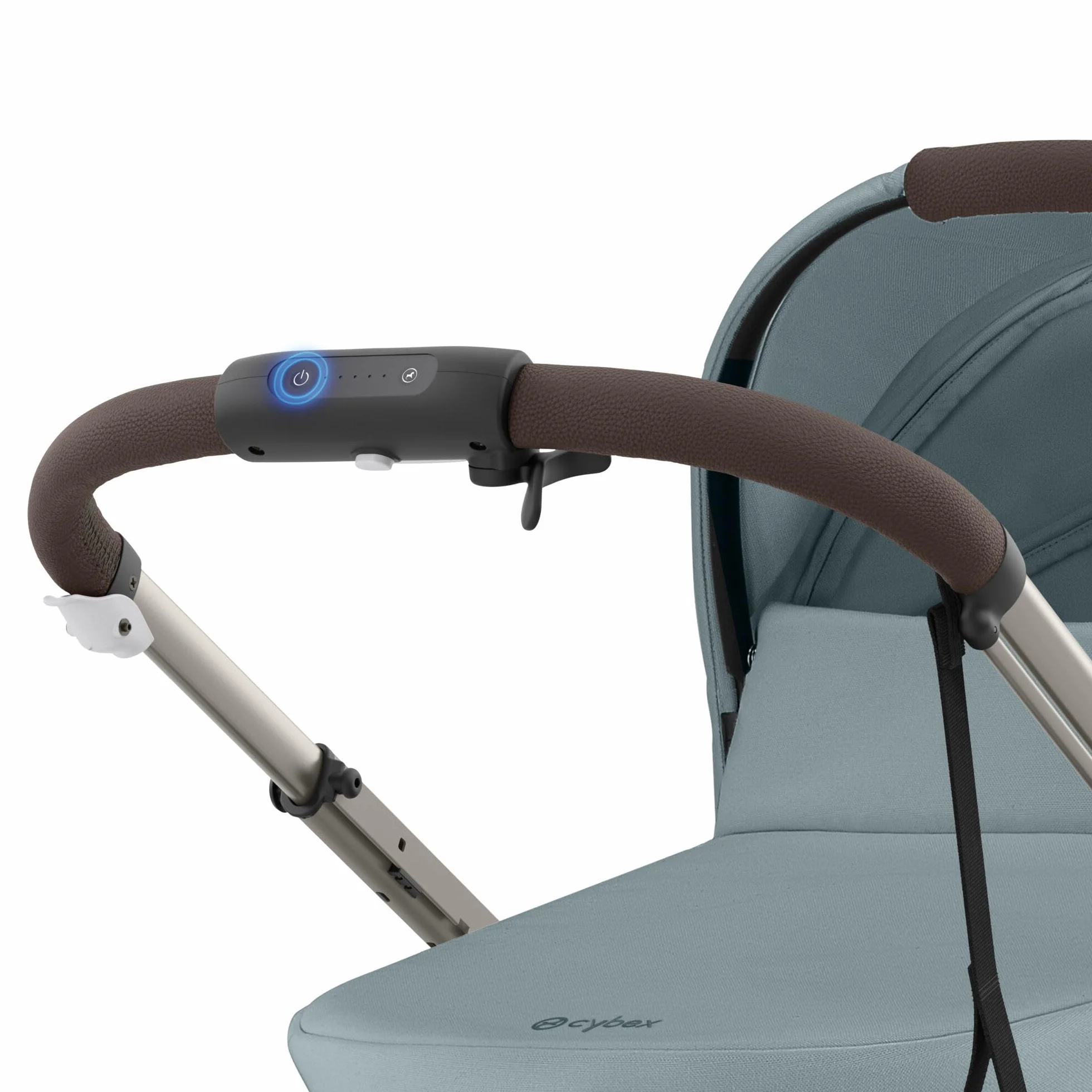 CYBEX Poussette Gold e-GAZELLE S, de la naissance à 4 ans, max. 22 kg, système tout-en-1 avec propulsion électrique, Bleu orageux