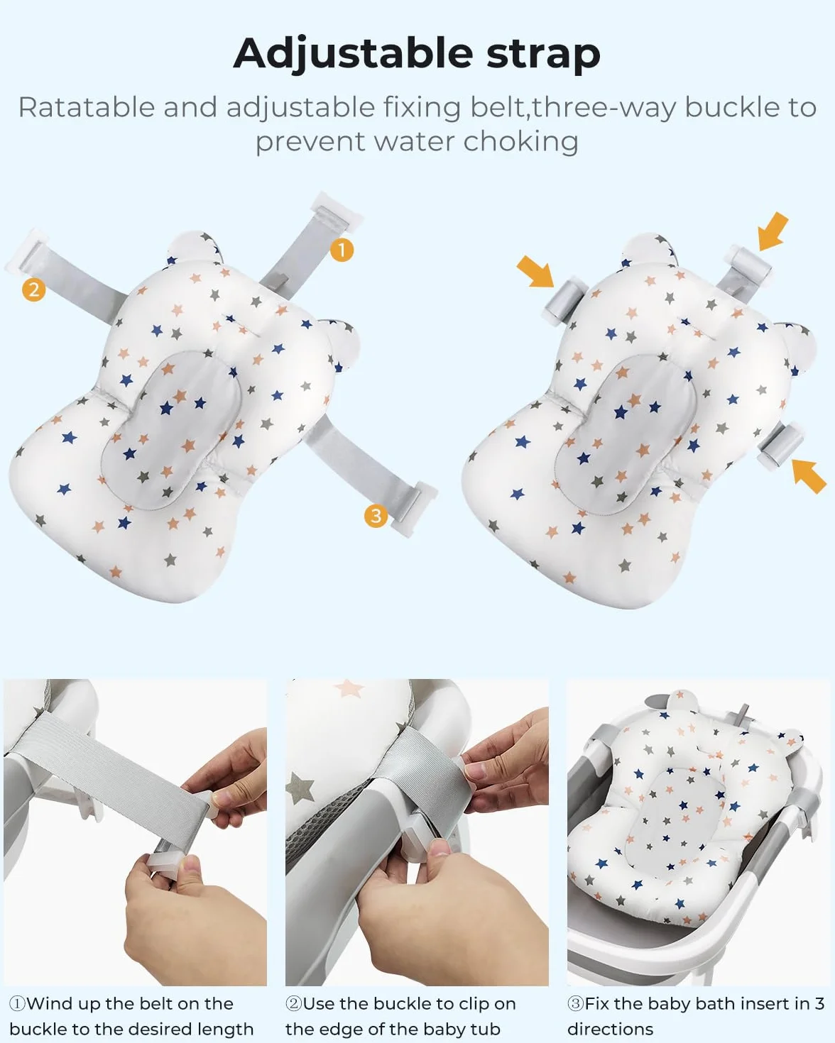 Coussin de Bain Bebe Baignoire Reducteur Oreiller Portable Flottant Antidérapant Nouveau-Né