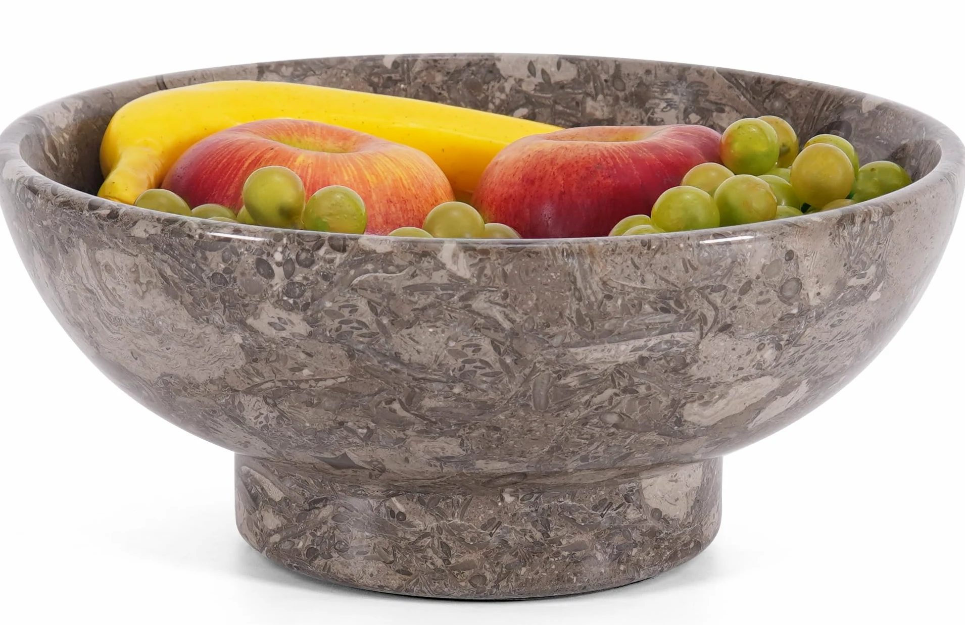 Bol à fruits en marbre océanique Plat de service en pierre naturelle Essentiels de cuisine élégants et cadeau pour table de cuisine et décoration d'intérieur