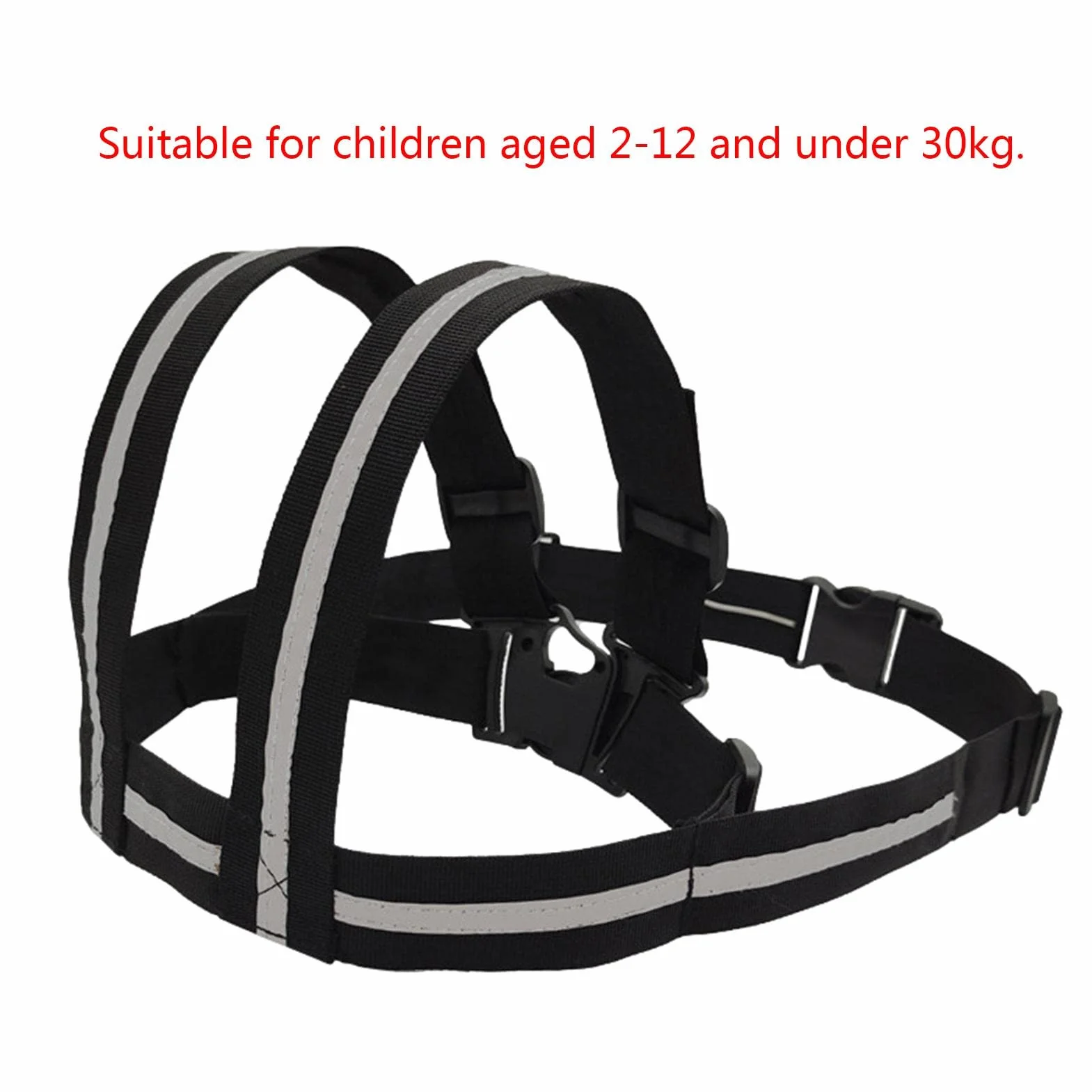 Ceinture sécurité réglable pour Moto Enfant avec poignées réfléchissantes