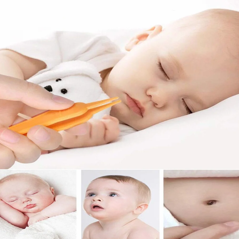 Lot de 2 pinces à épiler de nez bébé, pince sécurité tête ronde, outil nettoyage oreilles nouveau-né