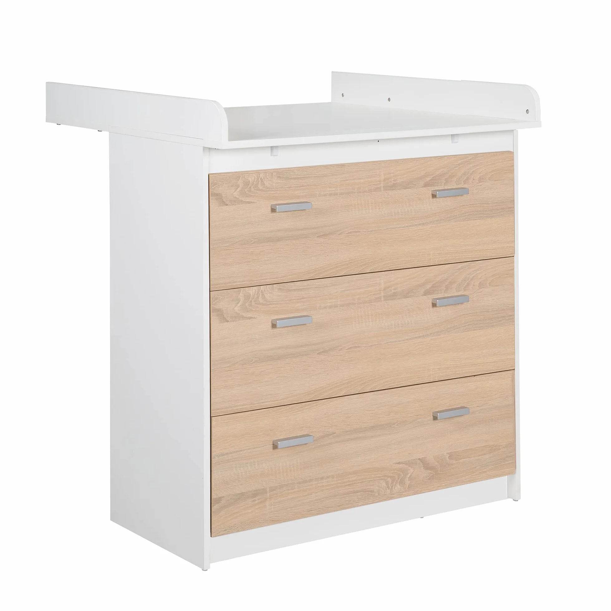 roba Gabriella Chambre Bébé Complète Lit Évolutif 70x140 cm Commode à Langer Armoire 3 Portes Blanc Décor Bois