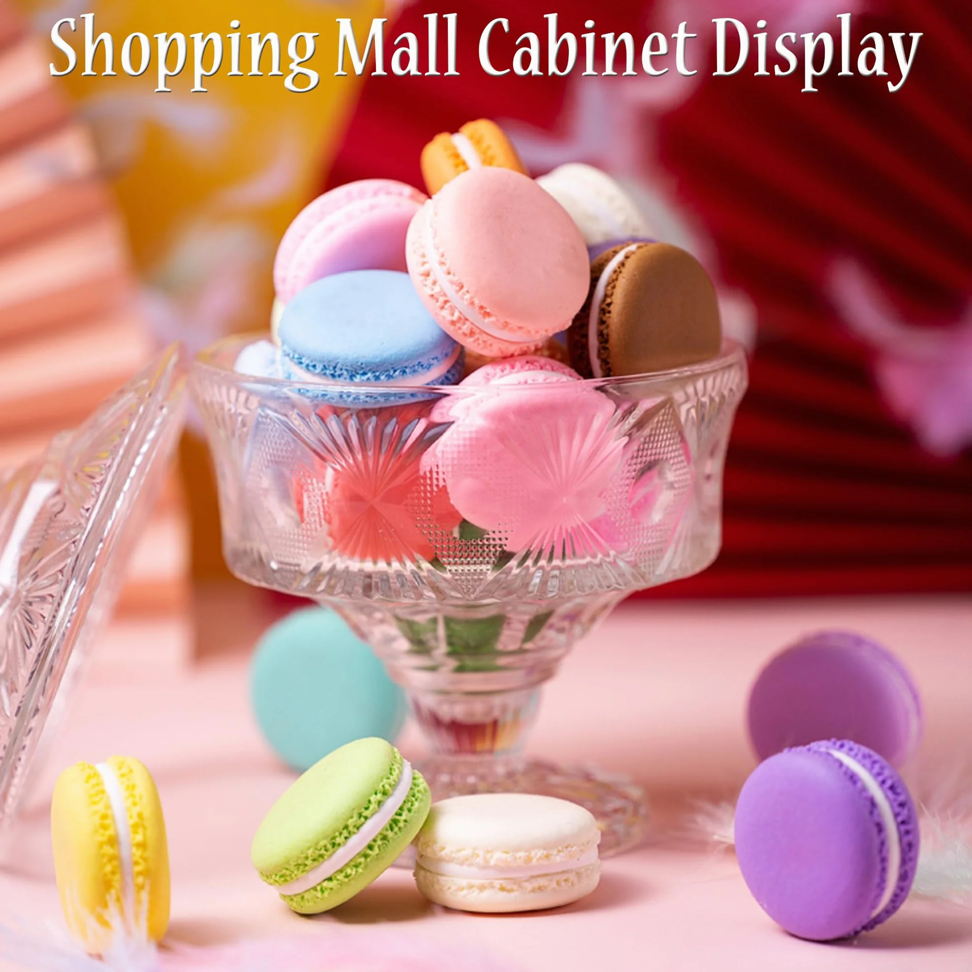 Faux Macaron Artificiel 6 Pièces 5x5x2.5cm Simulation Nourriture Accessoires Photographie
