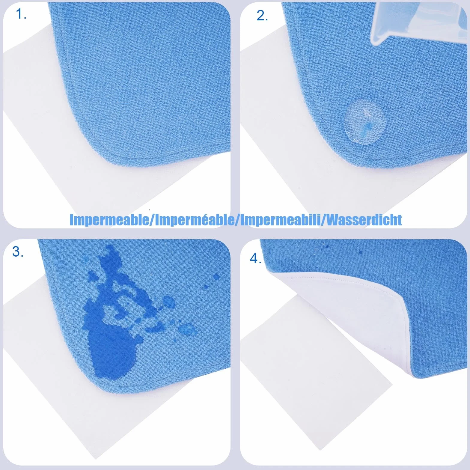 SLOSH Bavoir Imperméable Bébé Élastique Maternelle Lavable 0-3 ans