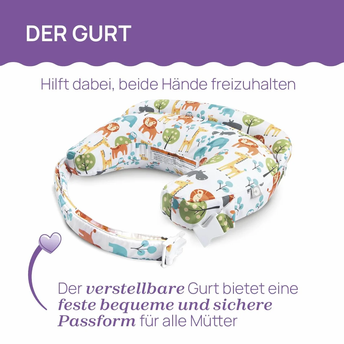 Boppy Coussin d'allaitement Deluxe pour Bébés 0+ Mois, Forme Ergonomique, Amovible et Lavable en Machine