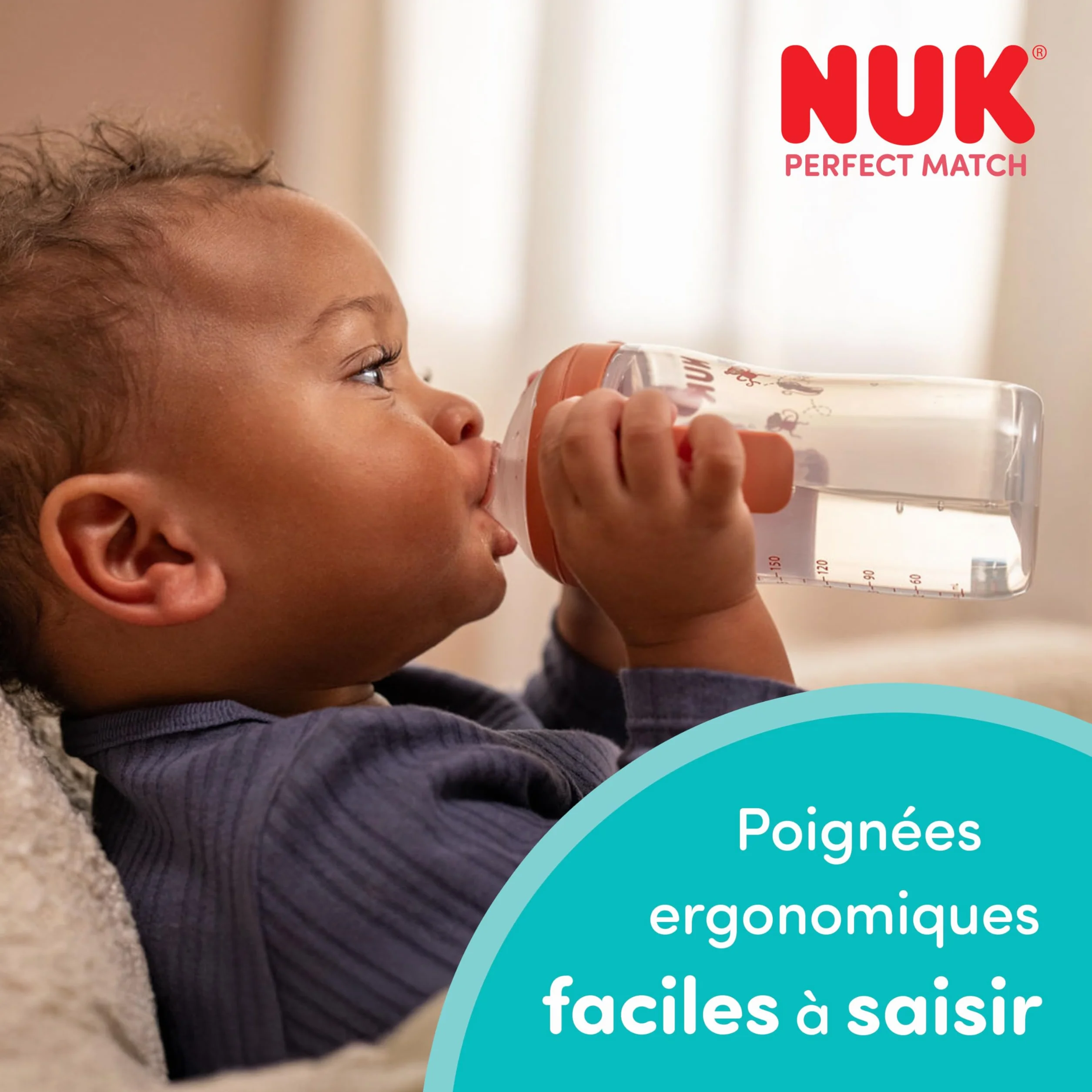NUK Perfect Match Nuit Tasse d'apprentissage 150 ml 6+ mois Anti-fuite Bébé Lot de 2