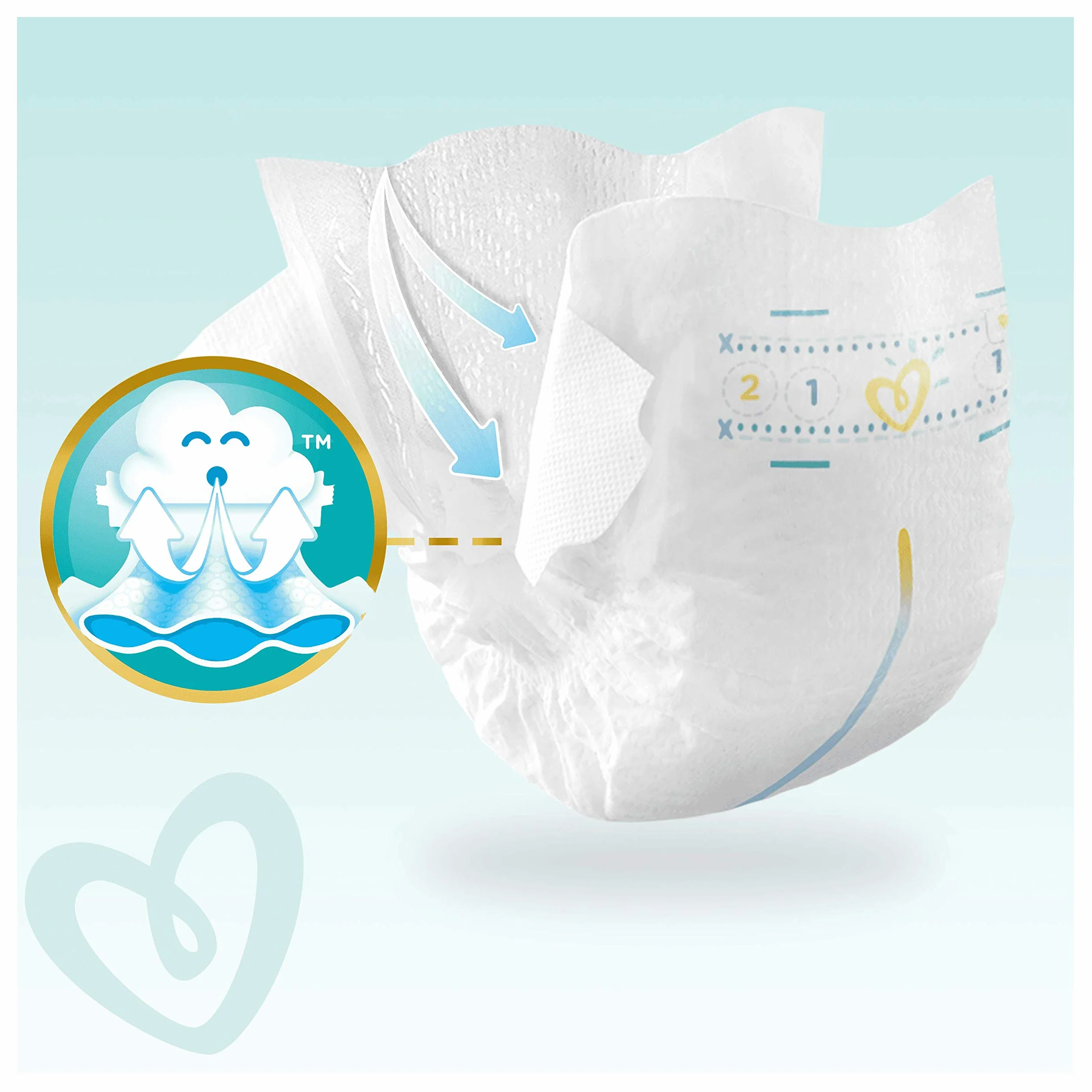 Pampers New Baby Couches Taille 1 2-5 Kg, 22 couches