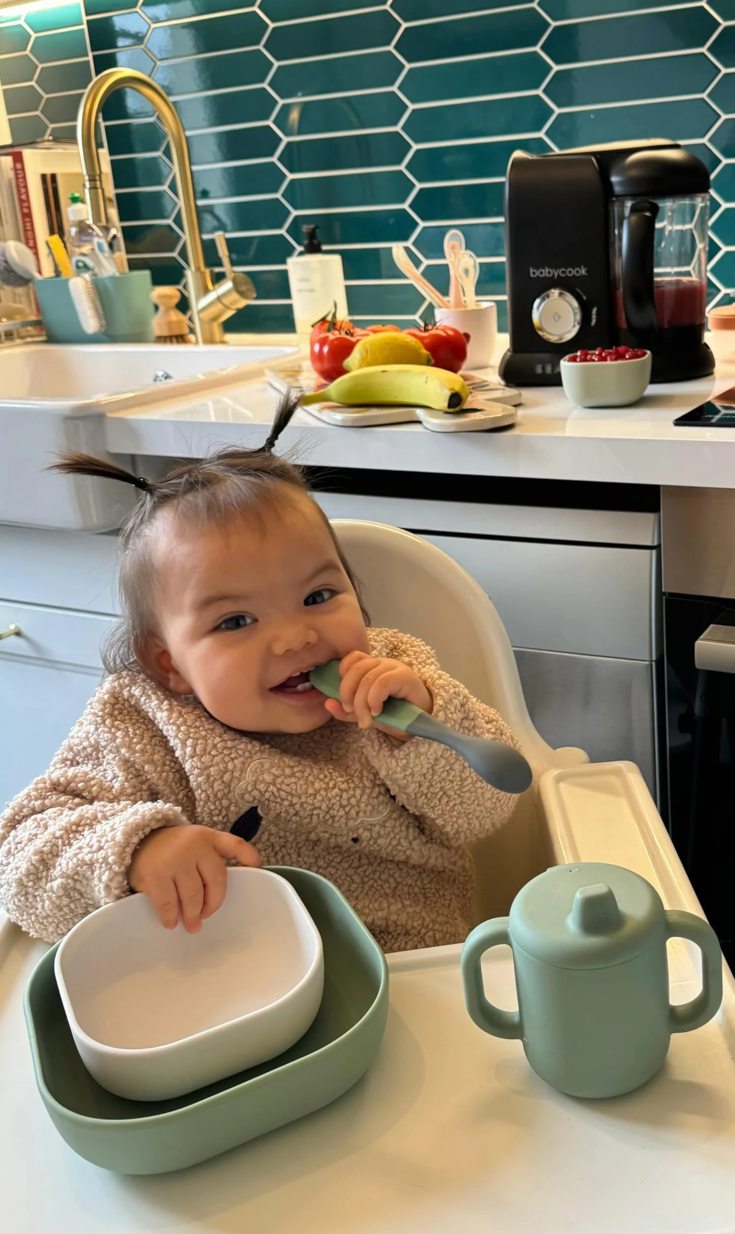 BEABA Babycook Solo Robot Mixeur Cuiseur Vapeur 4 en 1 Bébé Black Edition