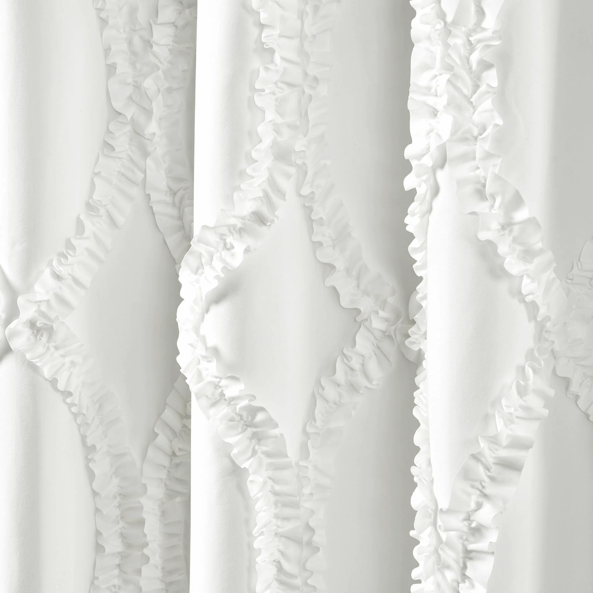 Lush Decor Avon Rideau de fenêtre Ivoire pour Salon, Salle à Manger, Chambre à Coucher (Simple), 137,2 x 241,3 cm (l x L), Blanc
