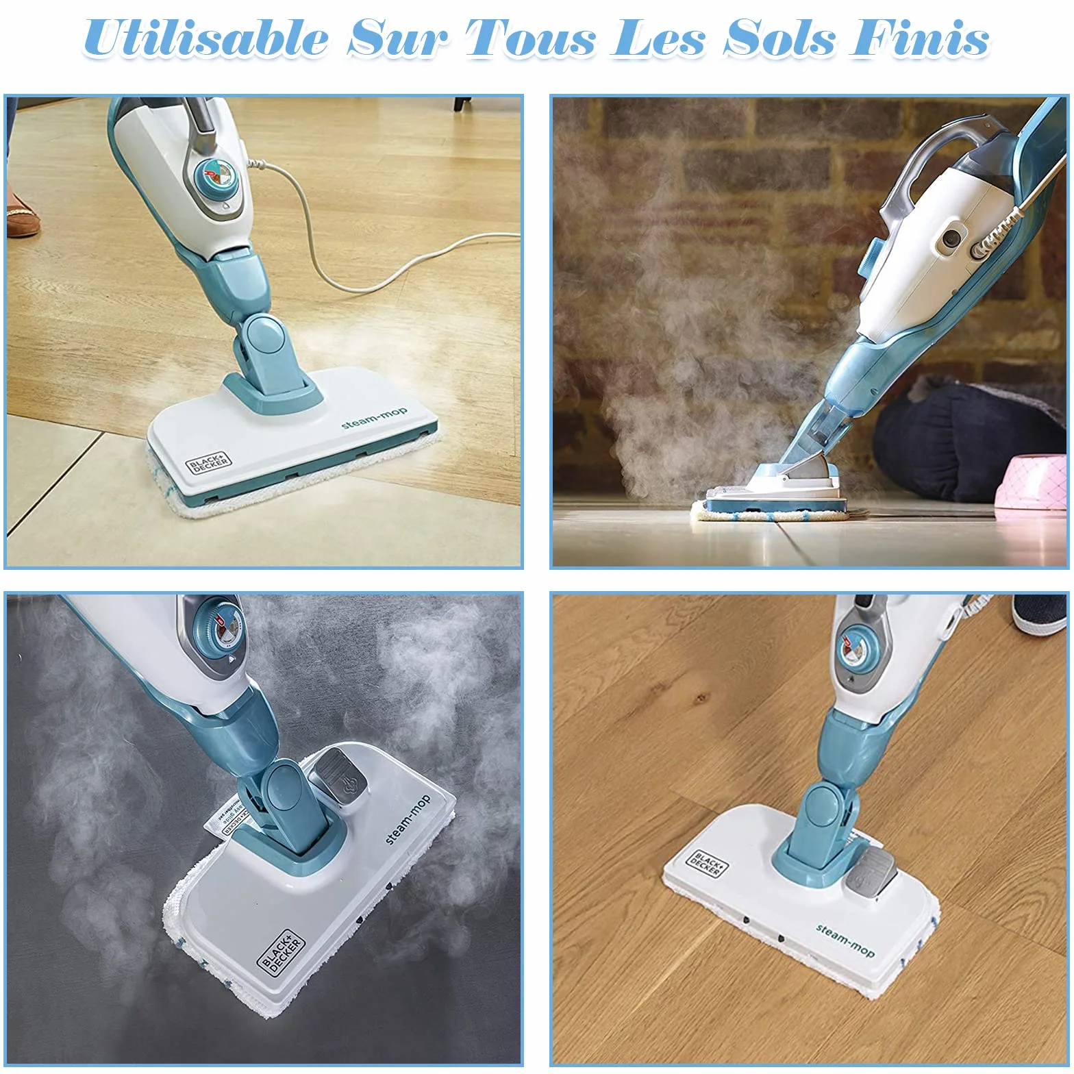 Lingettes Black et Decker Balais Vapeur FSMP20 Remplacement FSM1630