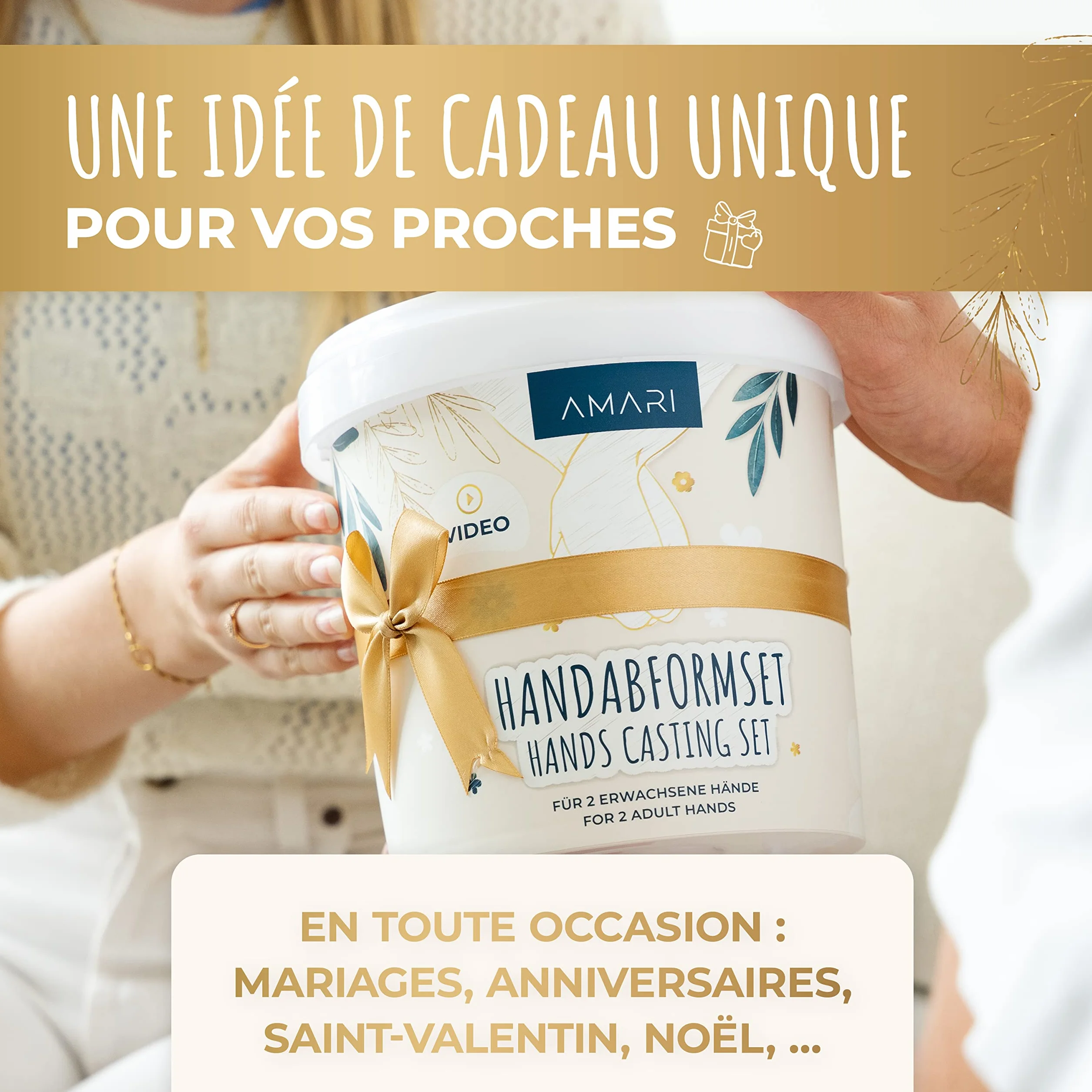 Amari 3D Kits de Moulage et d'Empreintes – Kit de Moulage Main pour Couples et Familles