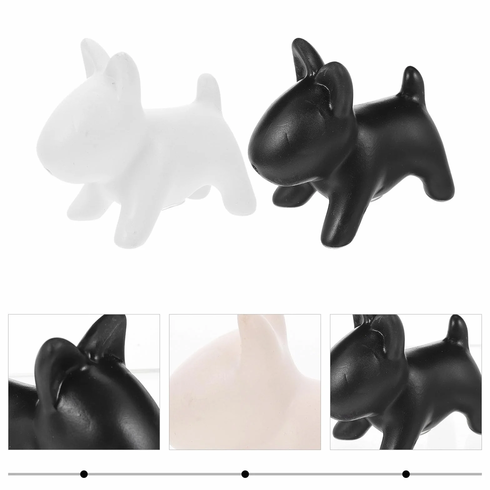 Lot de 2 Pots D'assaisonnement en Céramique Forme Chien Noir et Blanc, Salières et Poivrières Décoratives
