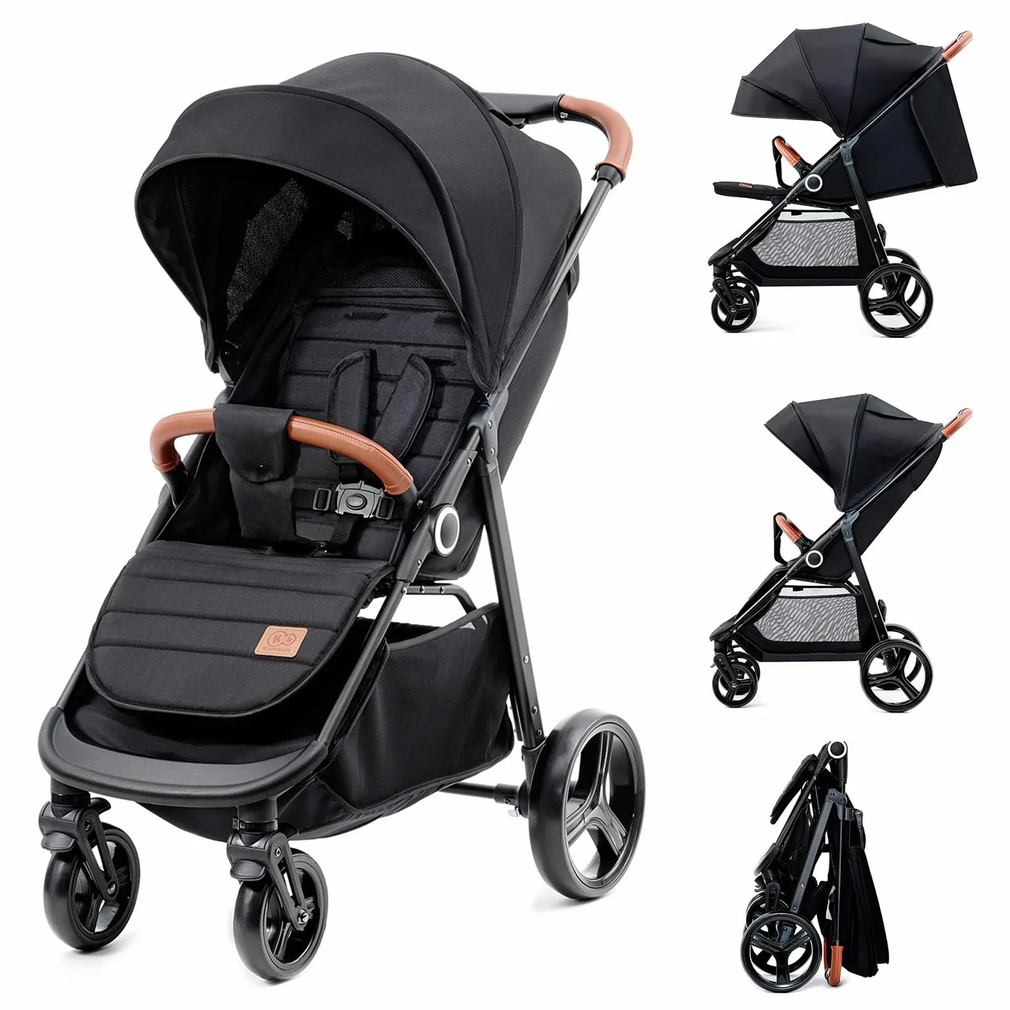 Kinderkraft GRANDE PLUS Poussette Canne 22 kg Noir