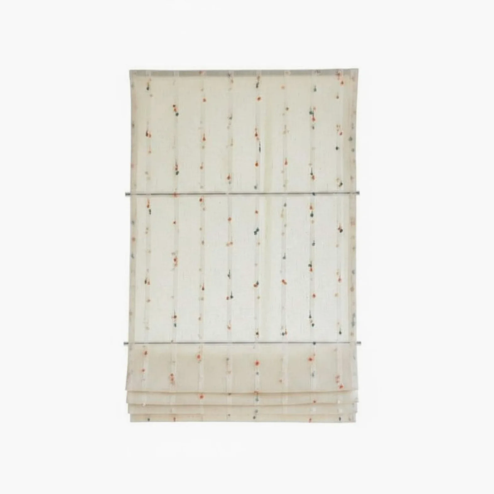 Store Bateau Occultant Rideau Enfant Voilage Tentures à Pompons Tissu Lin Aspect Polyester Jacquard Atténue la Lumière et Préserve l'Intimité Adapté à, Tissu À Pois Colorés