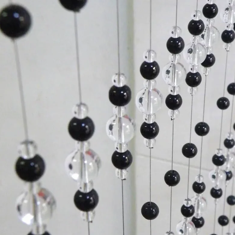 Rideau De Perles De Cristal Rideau de Perles de Cristal à 10 Cordes, décoration intérieure de la Maison, Rideau de Porte, décorations de fête, de Festival(Red,5 String 50cm)