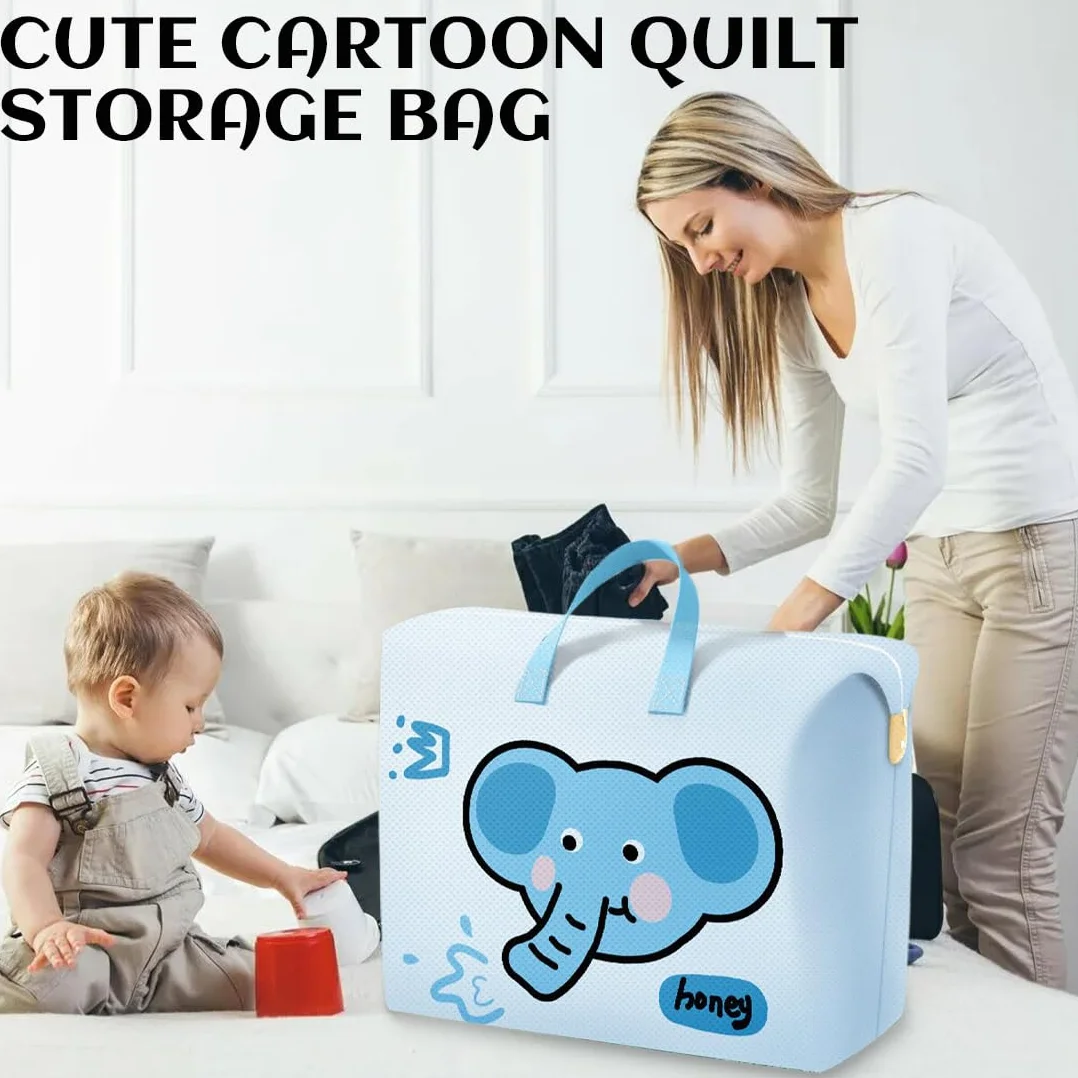 Trousse de Soin Bébé Géante Elephant Cartoon, Sans Odeur, Douce, Grande Capacité pour Vêtements et Couvertures