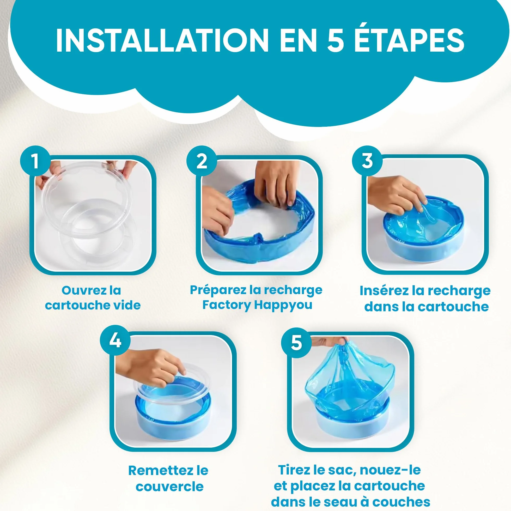 Recharges poubelle couche bébé Tommee Tippee Angelcare 7,5 mètres anti-odeur sans BPA recyclable