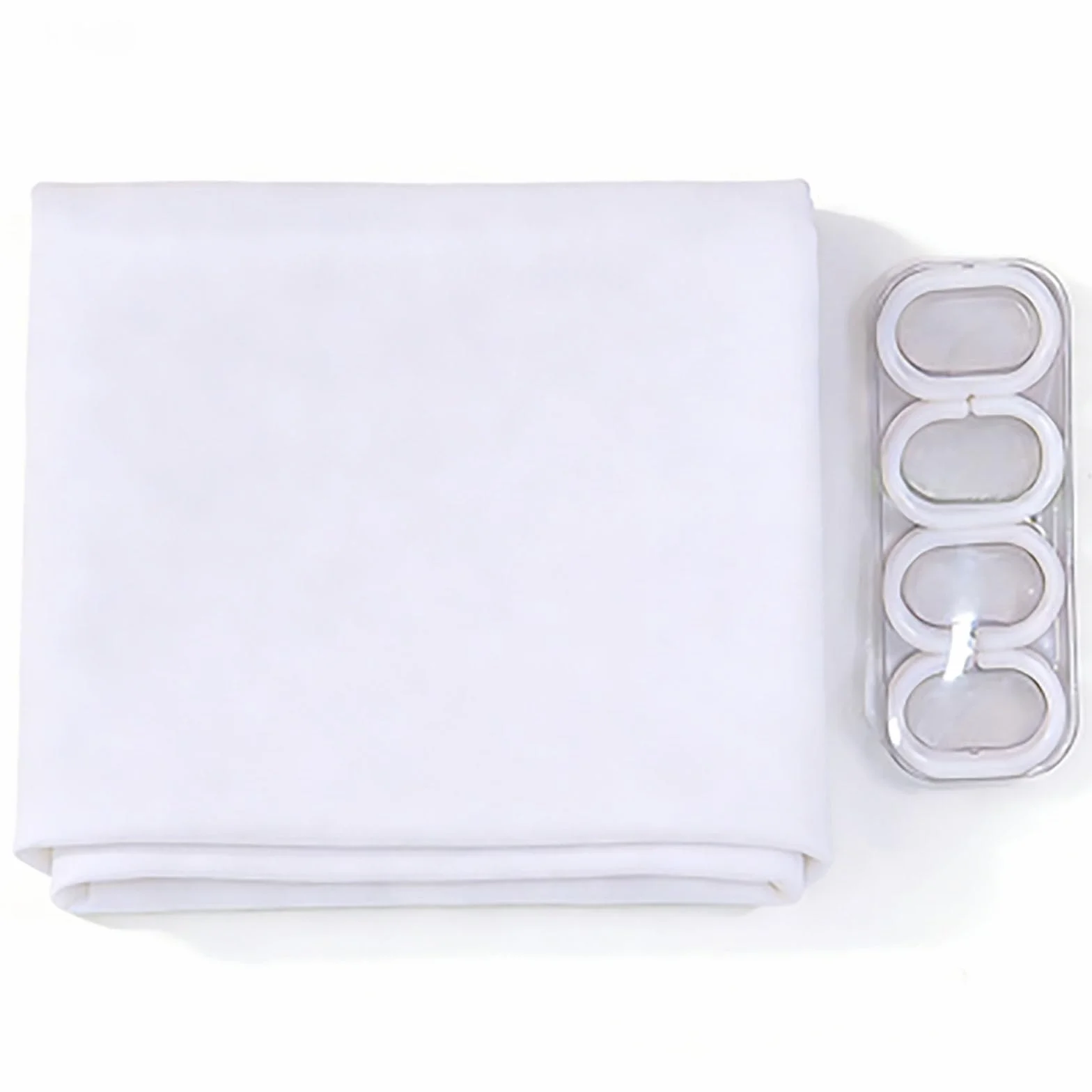 Rideaux de Douche 80 x 290 cm Tissu Polyester Rideau Douche Anti Moisissure avec 12 Crochets pour Salle de Bain, Baignoire, Rose