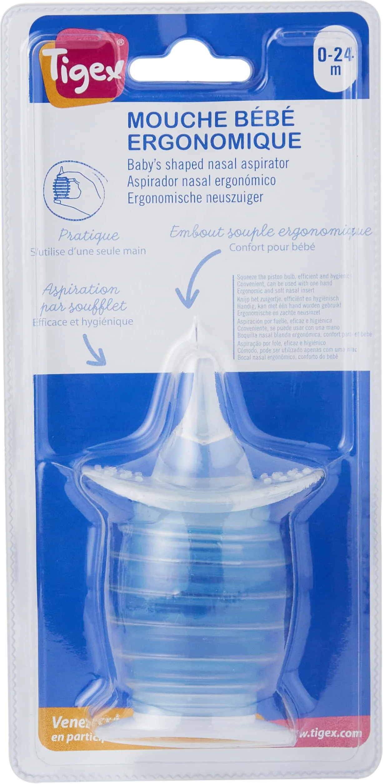 Tigex Mouche-bébé Ergonomique avec Embout Silicone