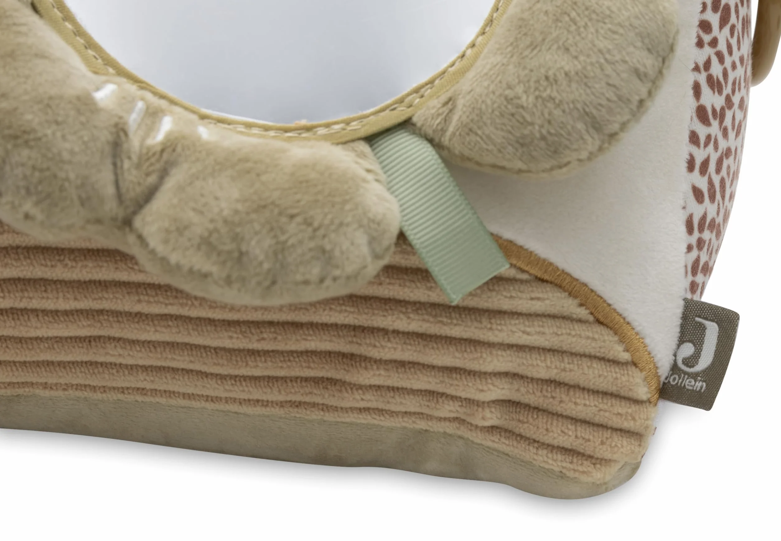 Jollein Coussin d’Activités Tiny Park Tummy Time avec Animaux Miroir Papier Froissé Jouet Bébé Sensoriel