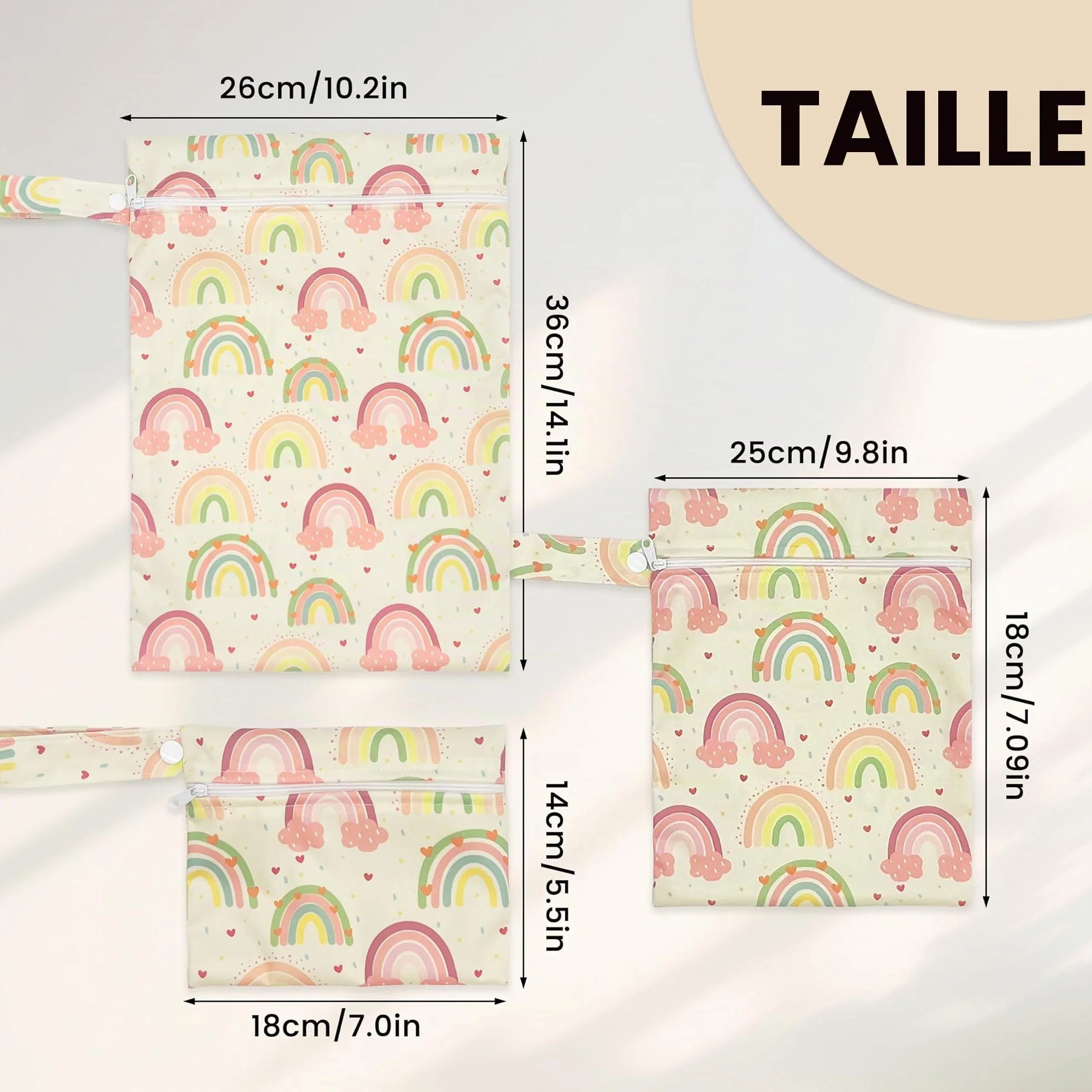 Lot de 3 Sacs étanches Maillot de Bain Linge Sale Voyage Piscine