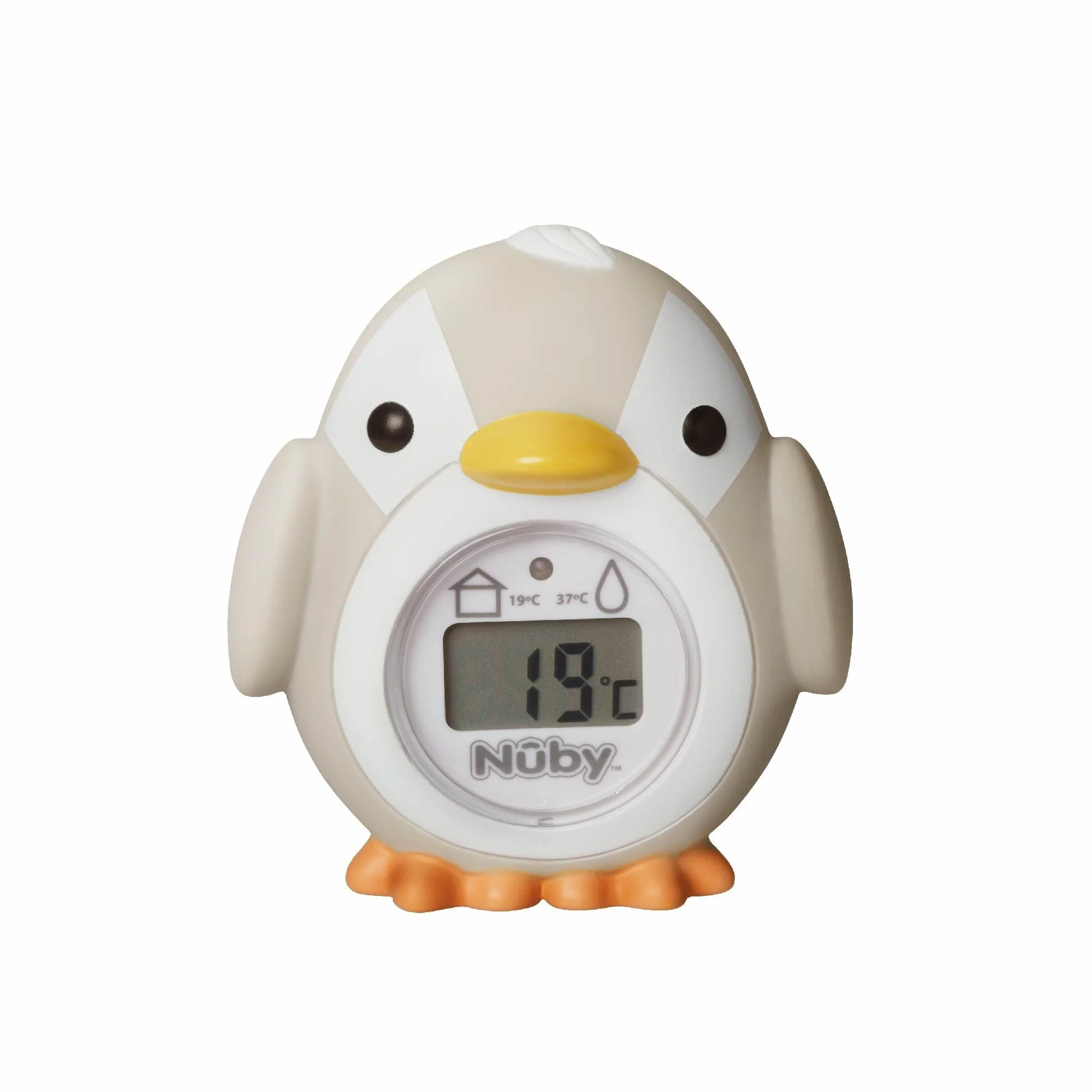 Nuby Thermomètre de Bain Bébé en Forme de Pingouin | Écran Facile à Lire | Température Précise de l’Eau