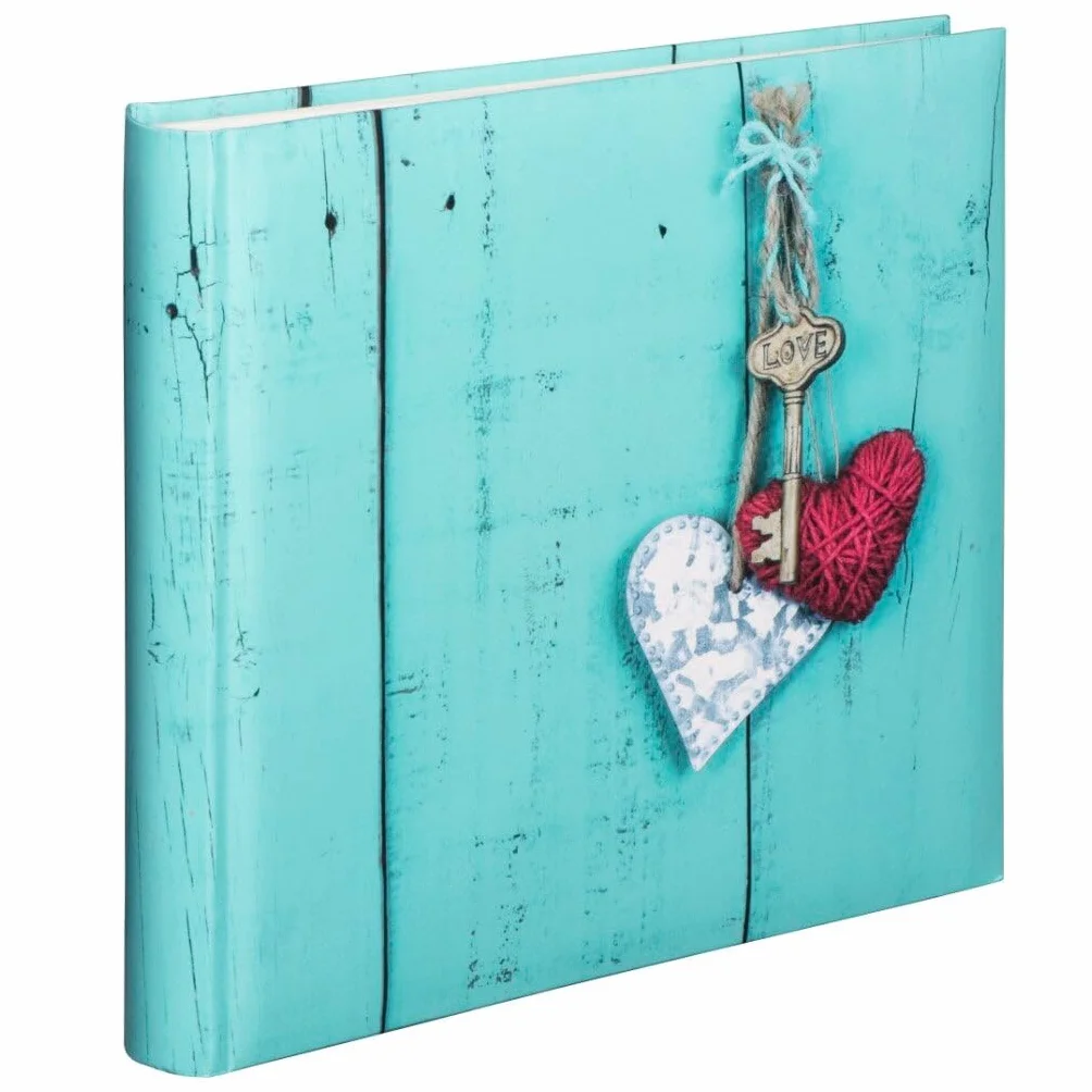 Hama Album photo traditionnel Rustico 30x30 cm 100 pages blanches 400 photos 10x15 scrapbooking