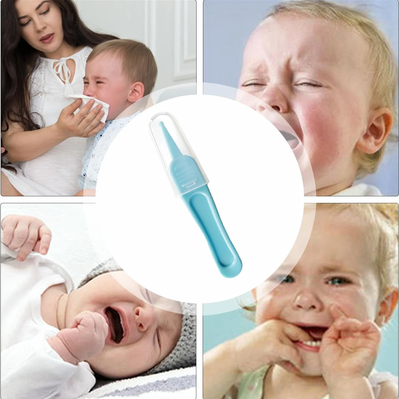 Pincettes de nez pour bébés, nettoyant nasal portable et sûr