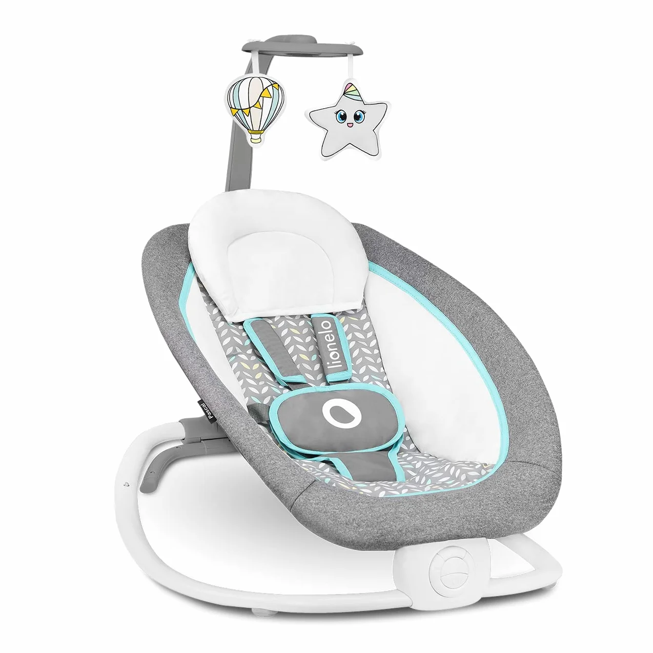 Lionelo Pascal transat bébé vibrations 12 mélodies dossier réglable barre jouets pliage compact