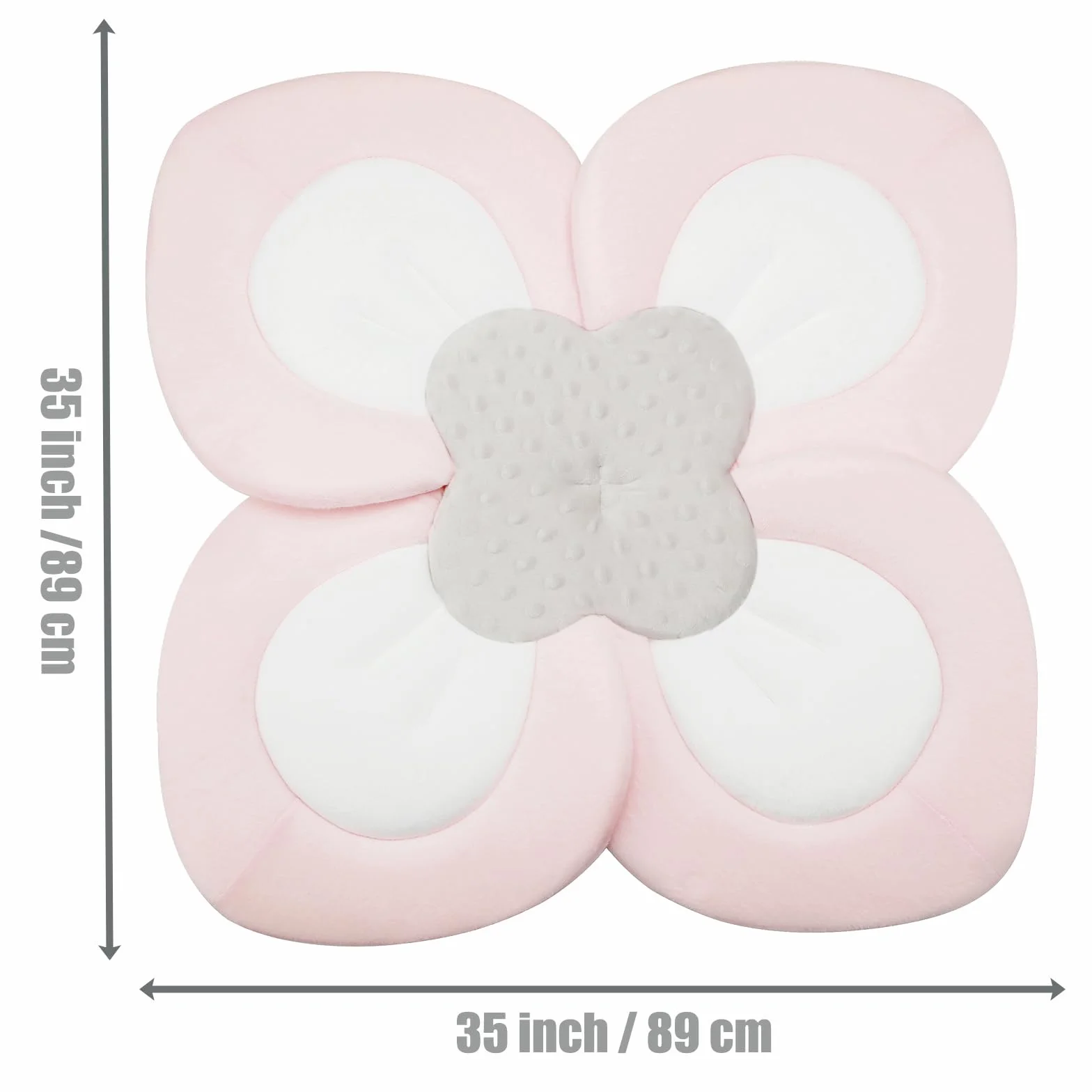PandaEar Fleur de bain douce pour bébé lavabo portable siège tapis coussin soutien rose