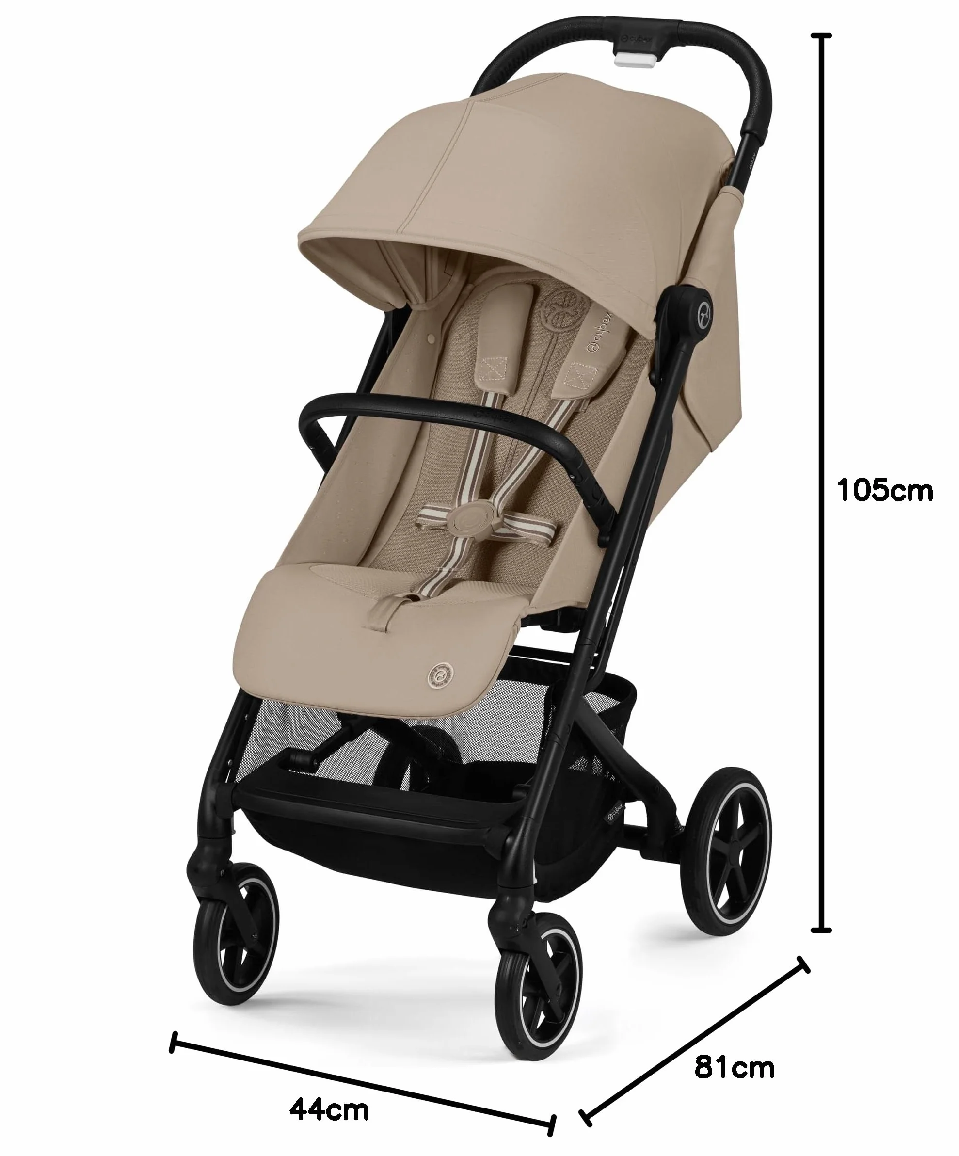 Cybex Gold Beezy Poussette compacte ergonomique, naissance à 4 ans (22 kg), Almond Beige