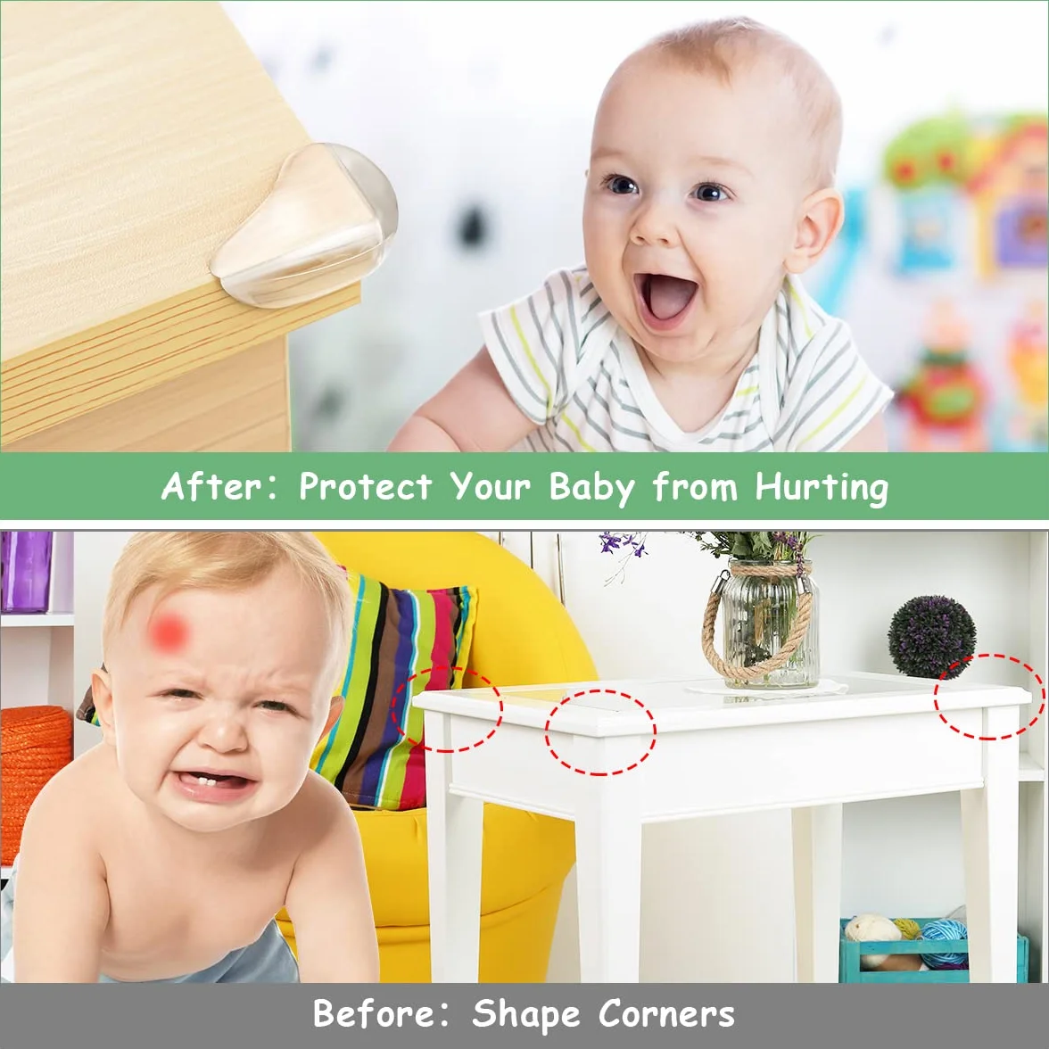 Vicloon Protection Coin de Table Bébé 8PCS Transparent Forte Force Adhérence