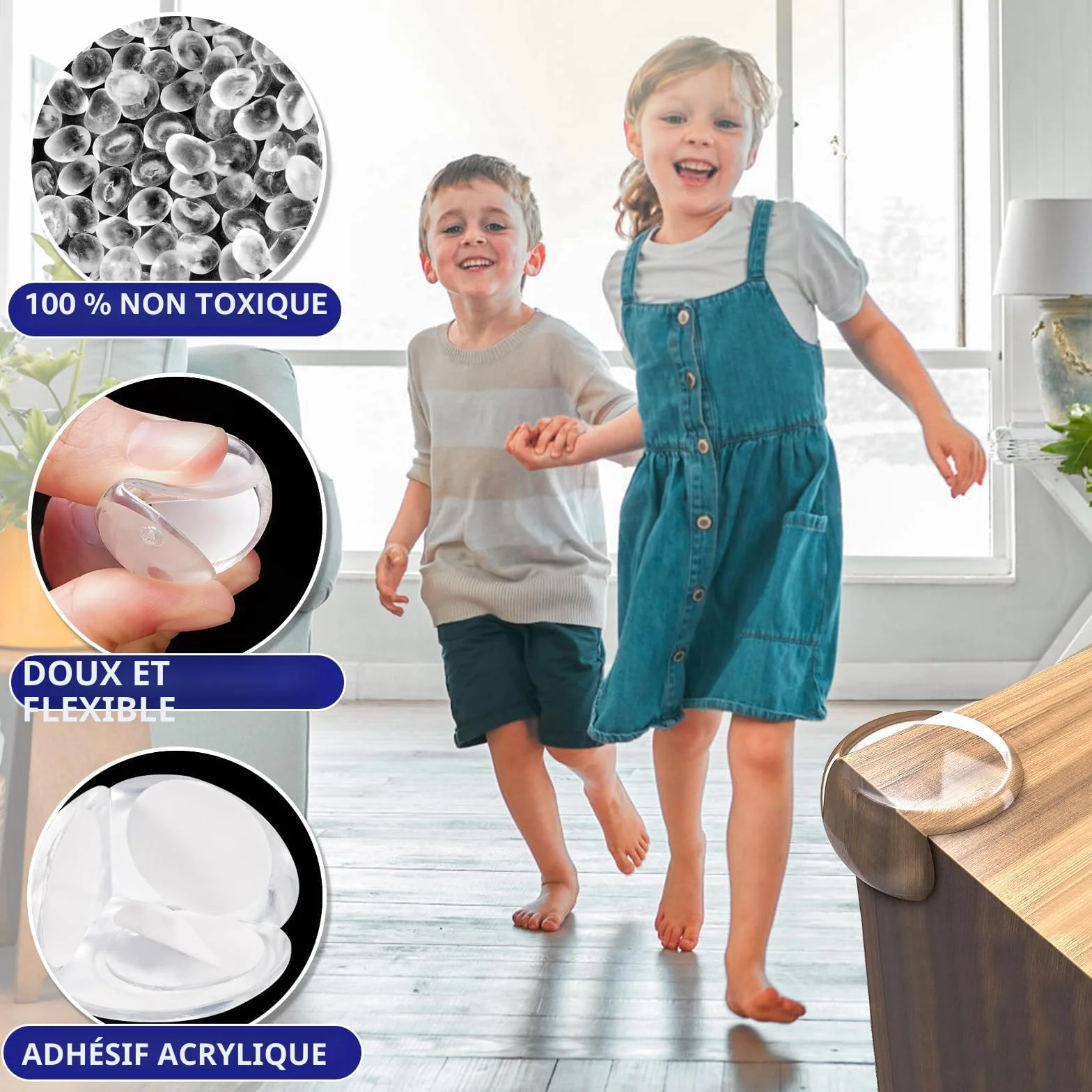 Protection Coin de Table Bebe 30PCS Protection Angle Bebe Protection Meuble Bébé pour Berceau, Cheminée, Escaliers
