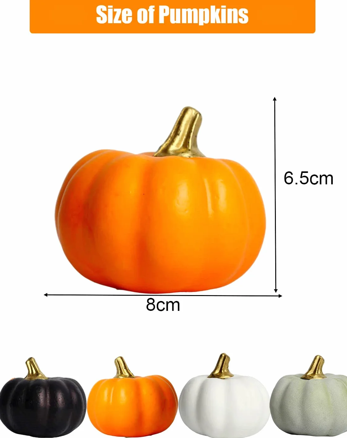 Halloween Automne Citrouille Artificielles Ensemble Decoration Intérieur Exterieur Mini Citrouilles Table Thanksgiving Noël