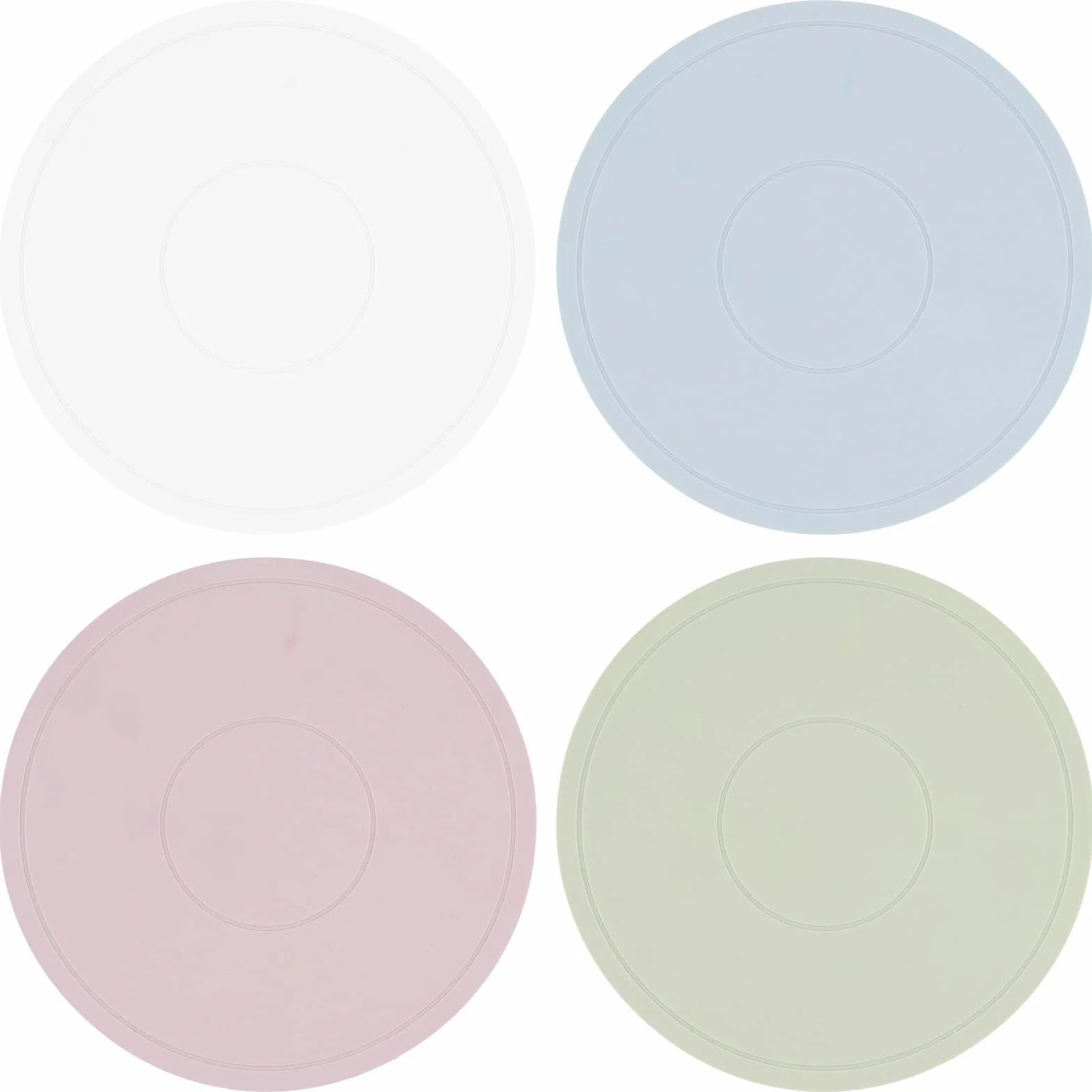 Lot de 4 Tapis de Dessous de Plat en Silicone, Anti-dérapant, Résistant à la Chaleur, pour Cuisine et Salle à Manger