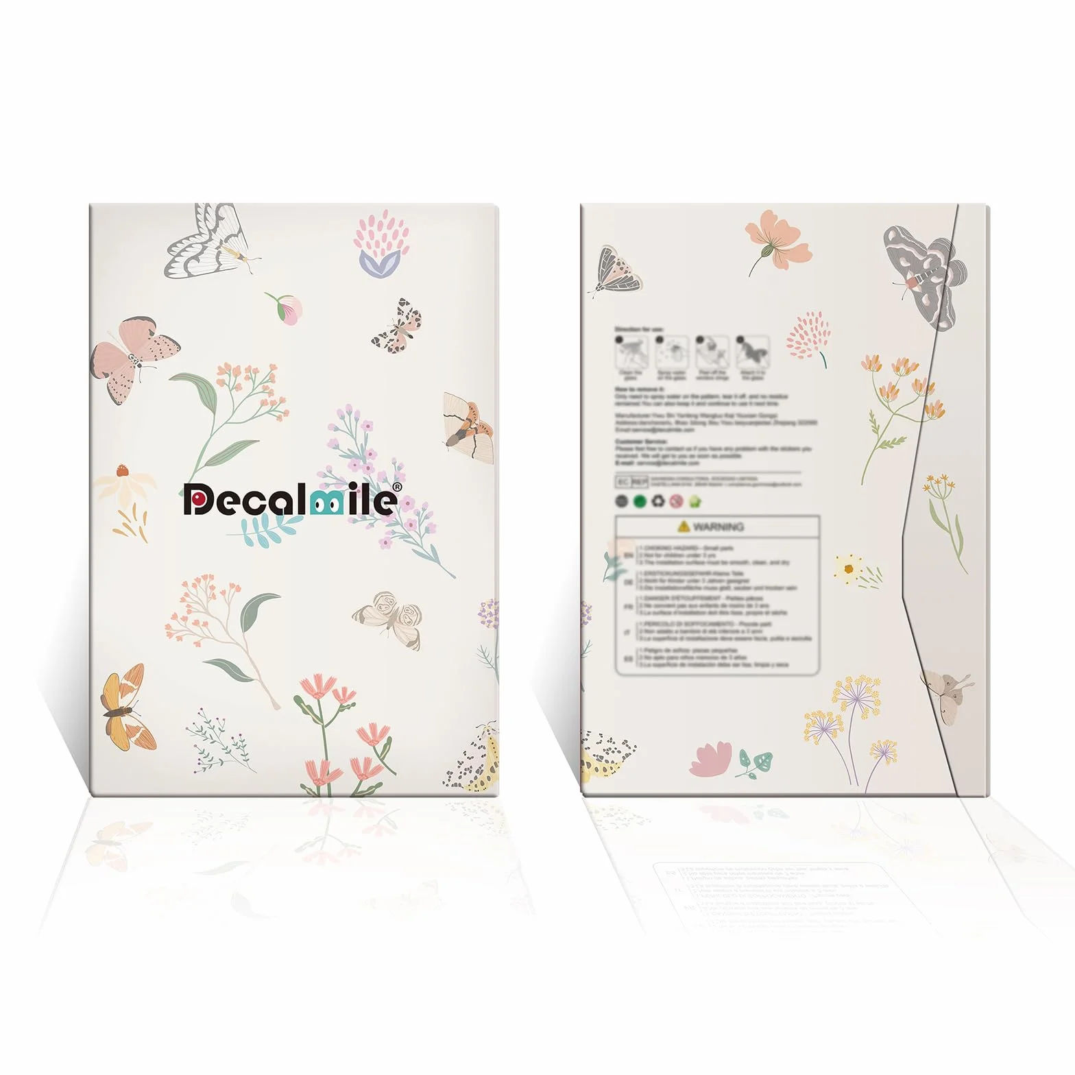 Decalmile Autocollants Fenêtre Palmier Tropical Anti-Collision Stickers Vitre