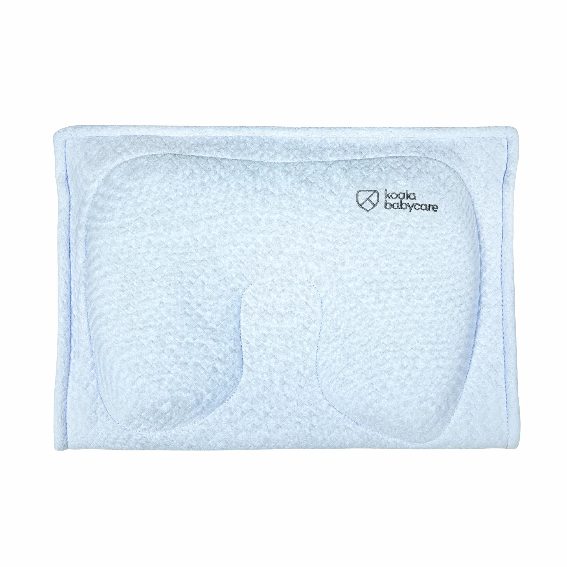 KOALA BABYCARE Coussin de maternité mémoire de forme anti-plagiocéphalie déhoussable 2 housses Bleu