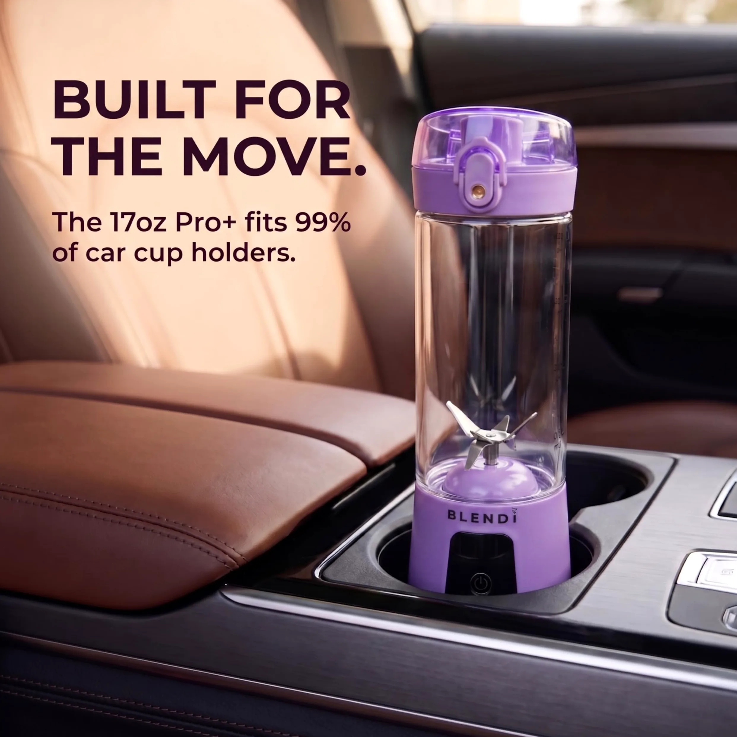 BLENDi Pro+ Mélangeur portable (500 ml, violet) – Puissant moteur de 120 W, rechargeable par USB-C, mélangeur personnel sans fil pour smoothies, milkshakes et plus encore – Sans BPA, autonettoyant