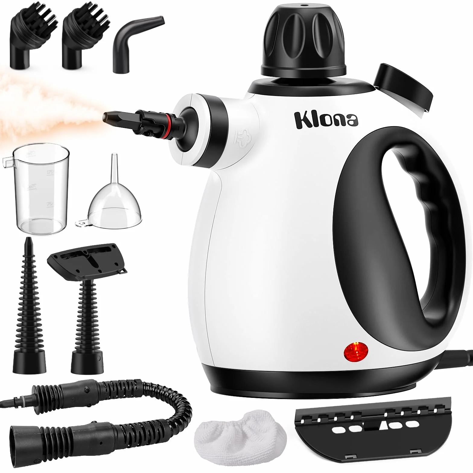 KLONA Nettoyeur à vapeur portatif multi-usage avec 10 accessoires