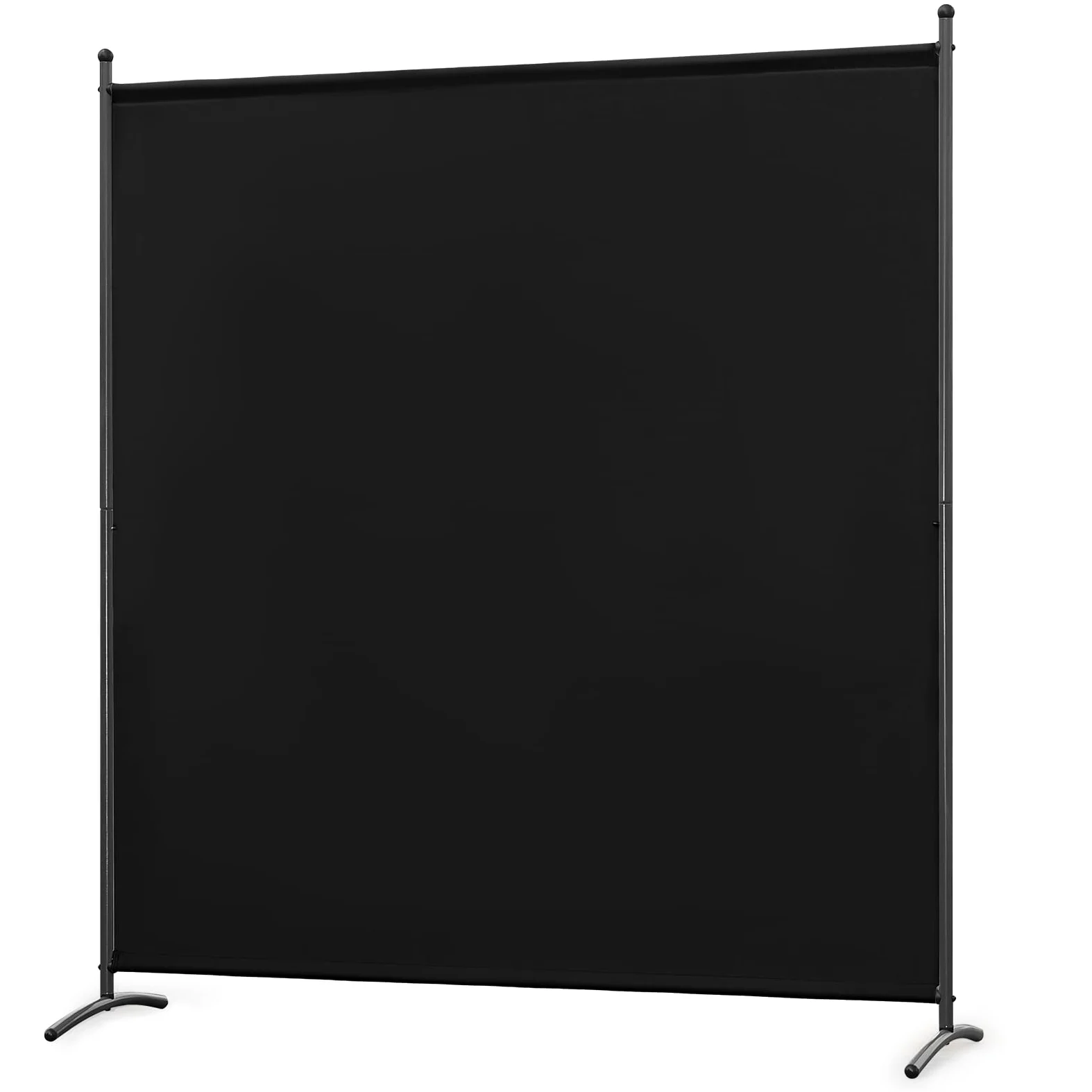 Angel Living Paravent 1 Panneaux Diviseurs de Chambre Séparateur de Panneaux Indépendant Paroi de Séparation Murale Séparation Visuelle pour Bureaux, Chambre à Coucher, 162 x 180cm (Noir)