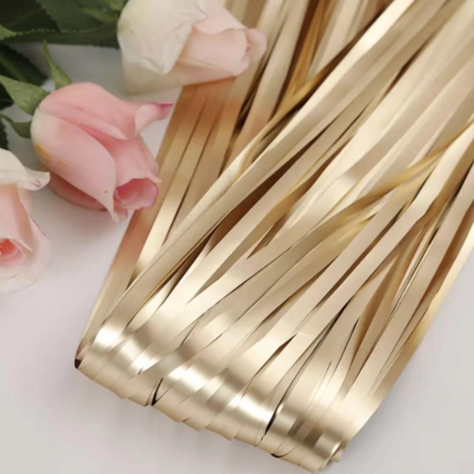 Rideaux à franges pailletées Champagne doré 1 x 2 m pour décorations de Noël
