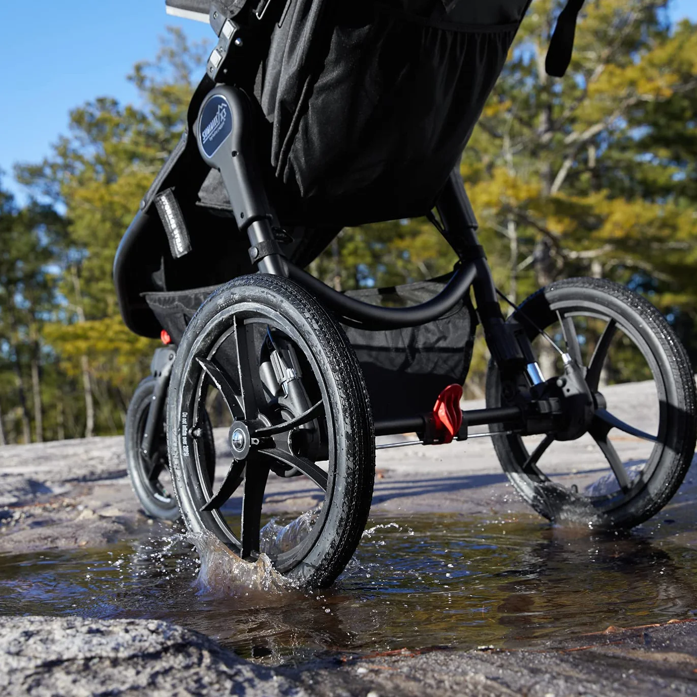 Baby Jogger Summit X3 Poussette de jogging pliable 3 roues frein à main Noir nuit