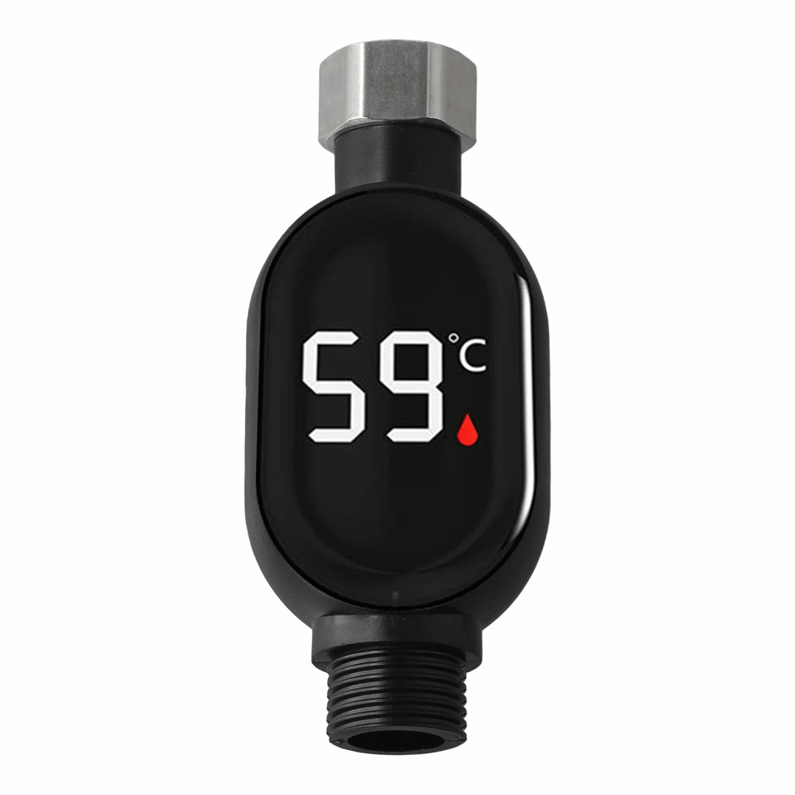 Thermomètre de douche numérique LED avec code couleur sécurité, acier inoxydable 304 pour bain de bébé