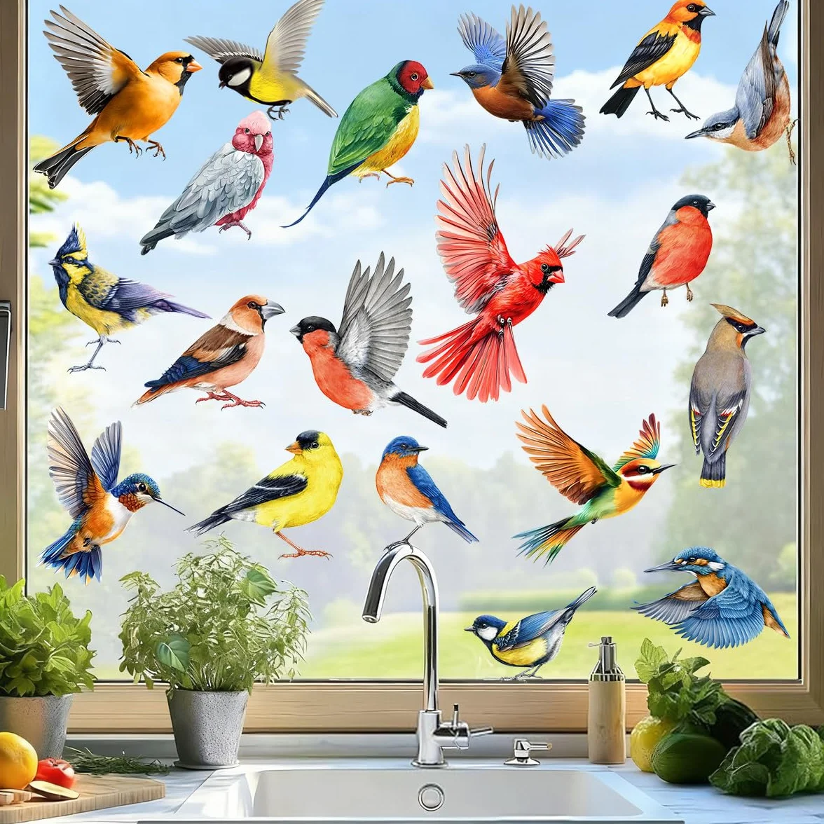 Autocollants pour fenêtres Protection des oiseaux Stickers anti-collision