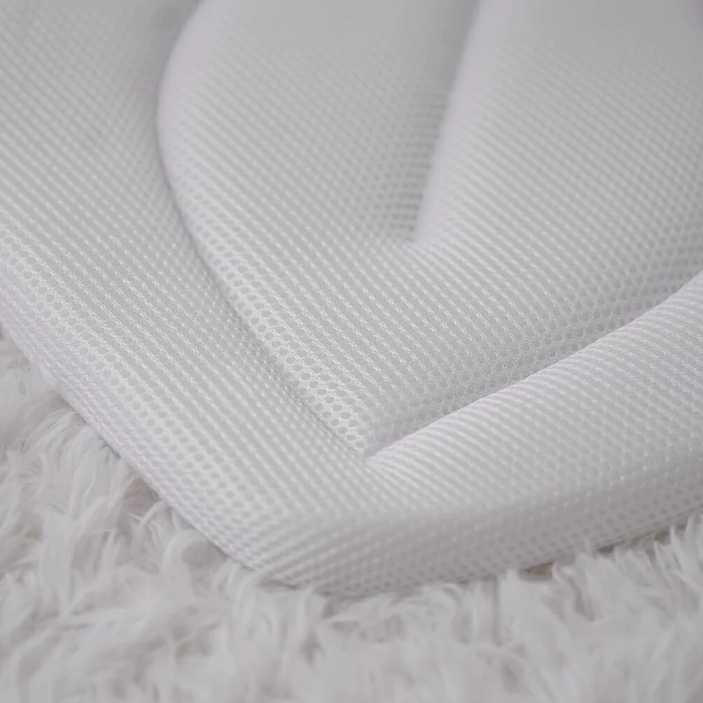 Siège de Bain pour bébé Fleur de Bain Tapis en Maille Coussin de Baignoire Gris 80cm